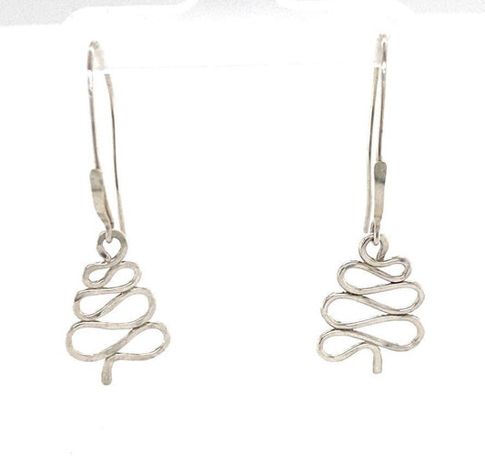 Argentium Silver Tree Earrings - Barb Murrin Jewelry