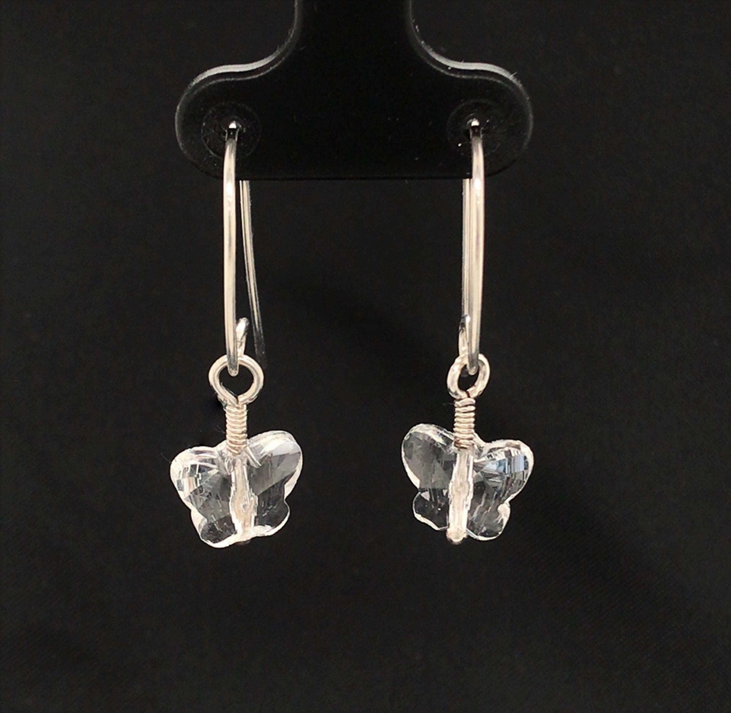 Birthstone Glass Butterfly Earrings, January to June (DISCONTINUING) - Barb Murrin Jewelry