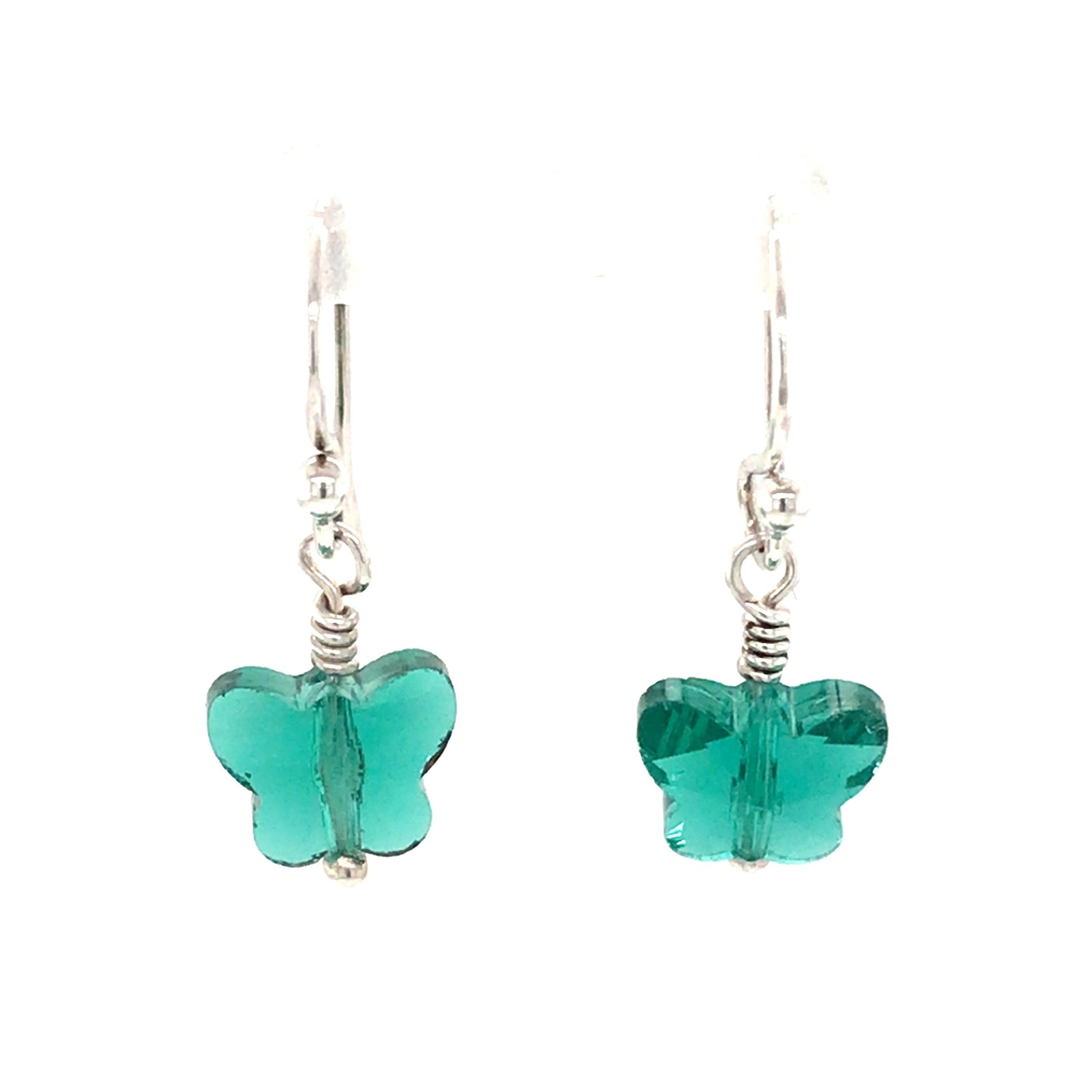 Birthstone Glass Butterfly Earrings, January to June (DISCONTINUING) - Barb Murrin Jewelry