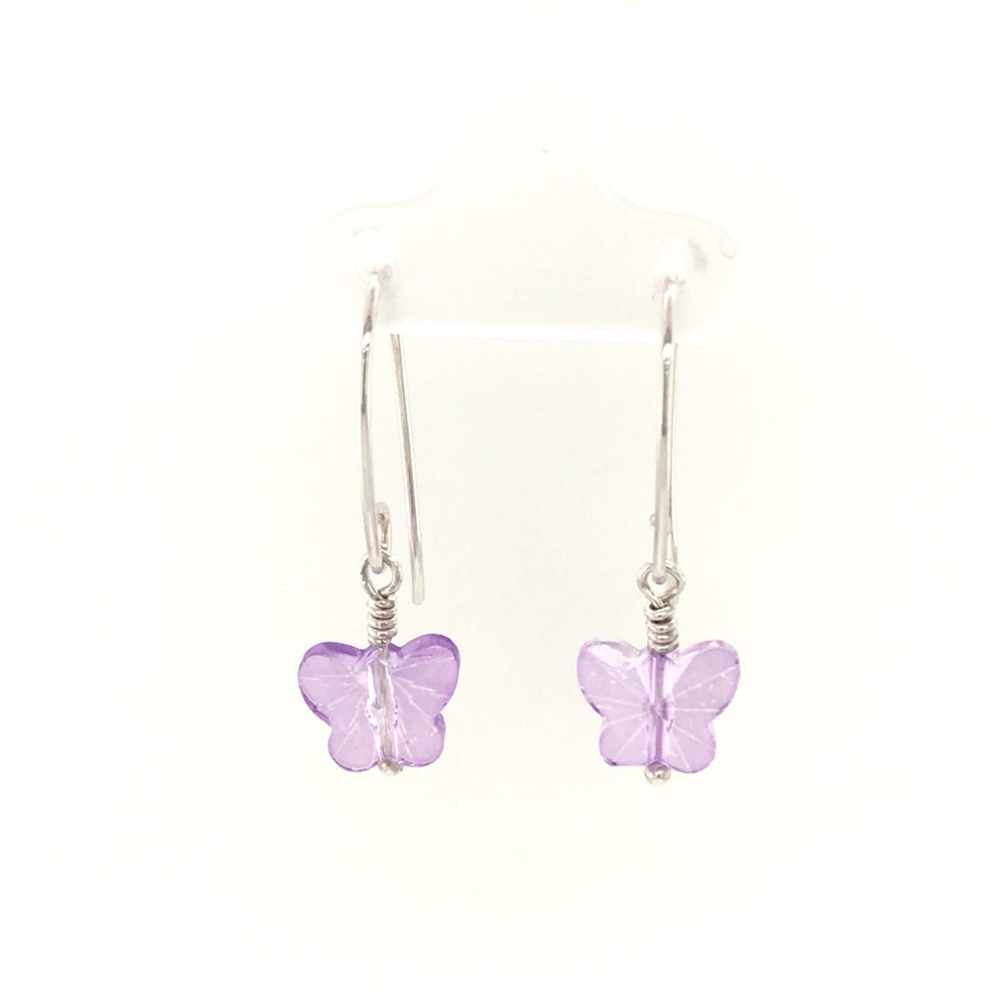 Birthstone Glass Butterfly Earrings, January to June (DISCONTINUING) - Barb Murrin Jewelry