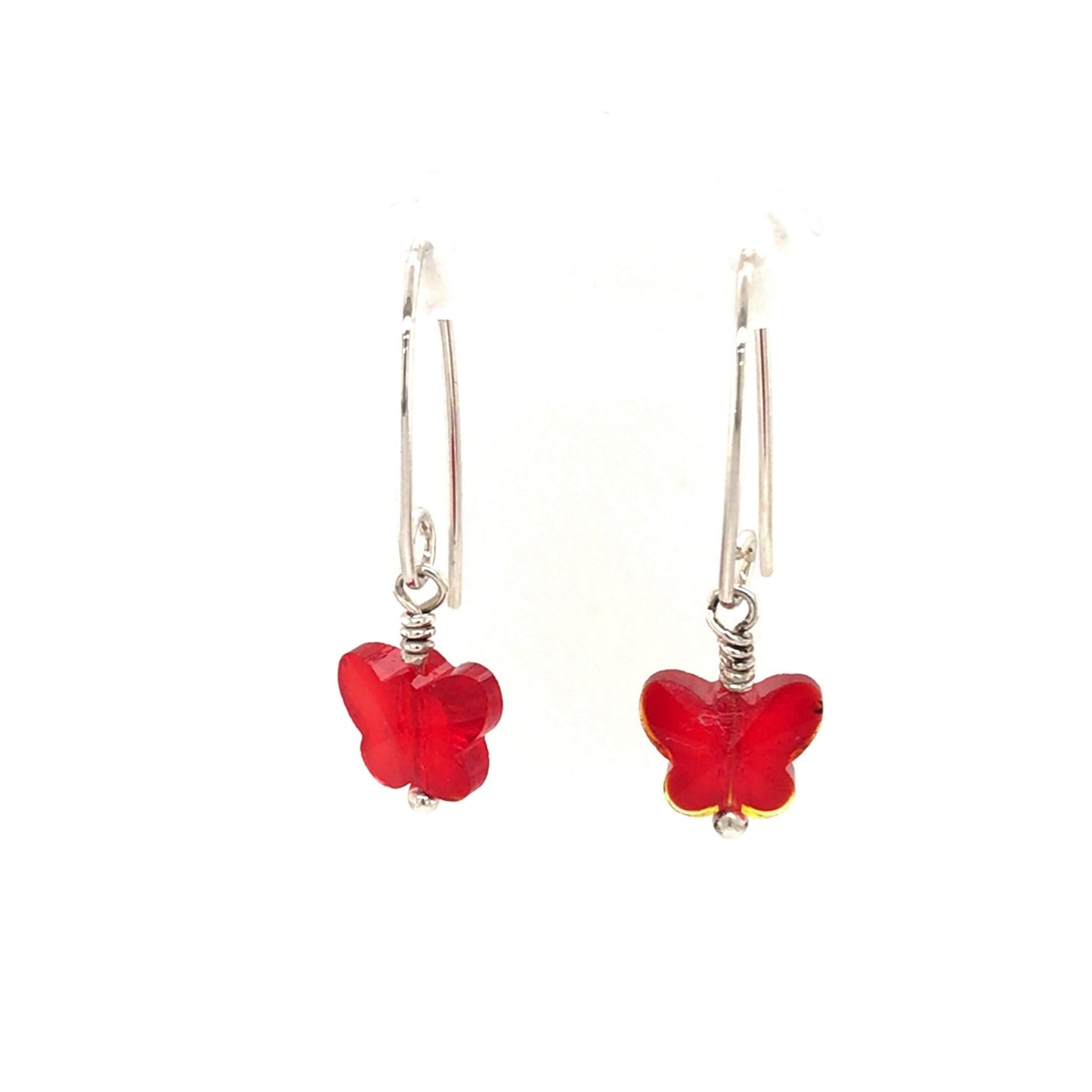 Birthstone Glass Butterfly Earrings, July to December (DISCONTINUING) - Barb Murrin Jewelry