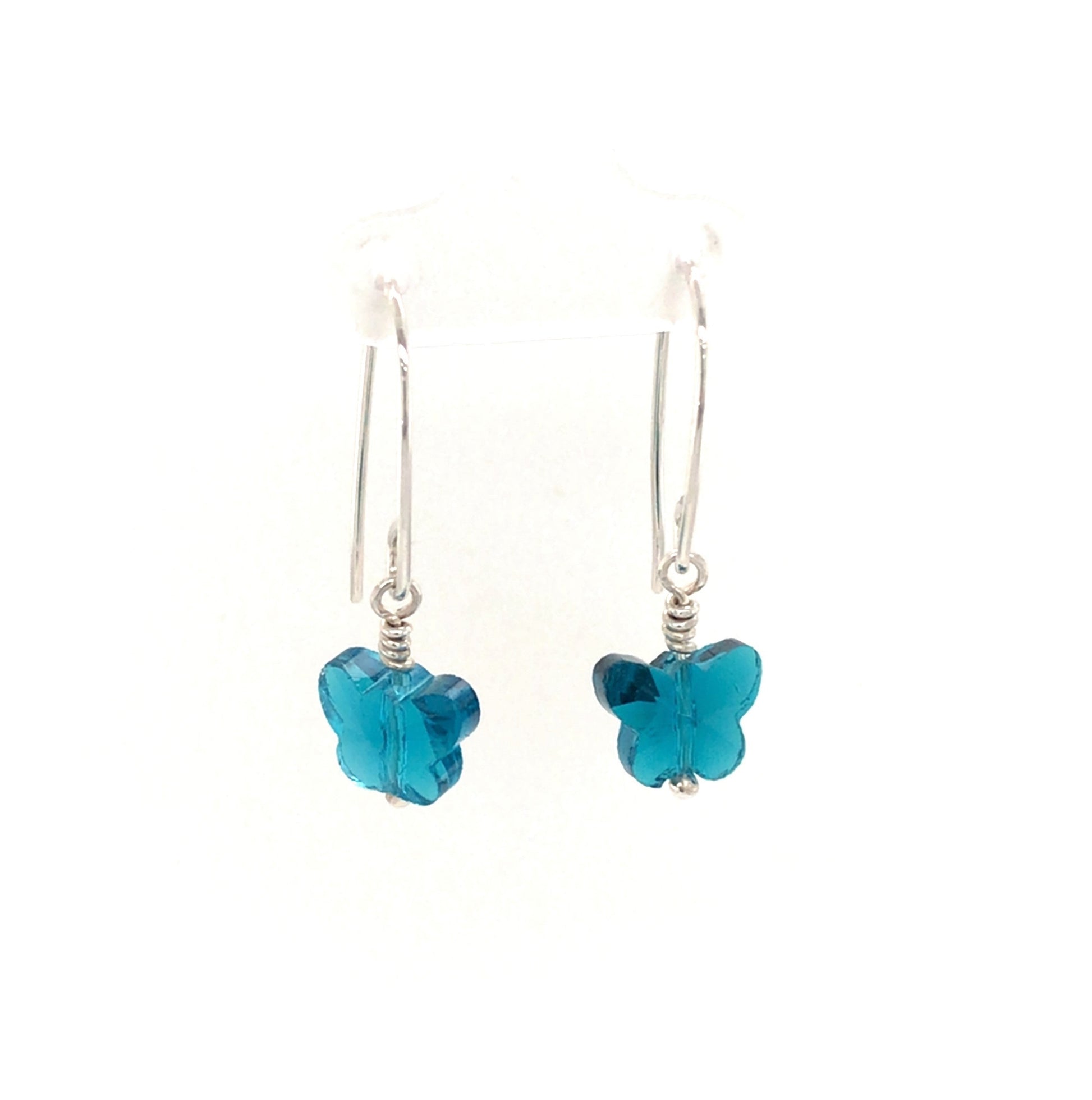 Birthstone Glass Butterfly Earrings, July to December (DISCONTINUING) - Barb Murrin Jewelry