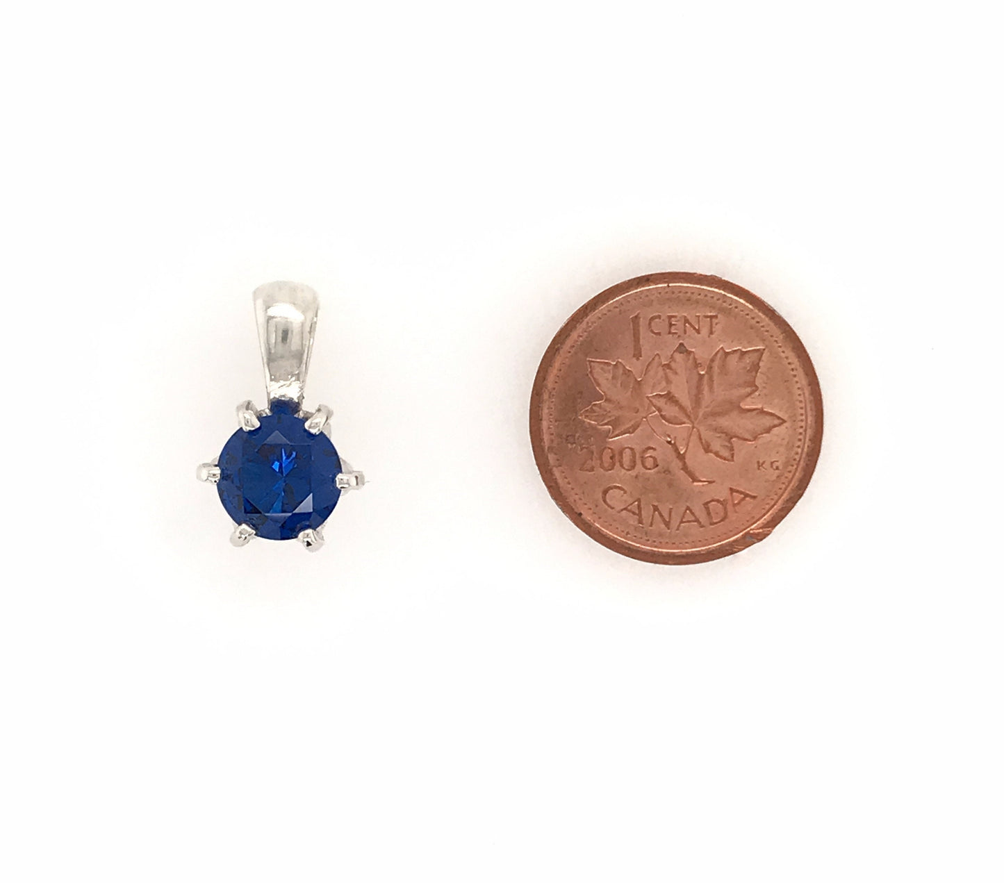 Blue Spinel and Sterling Silver Hexagon Pendant - Barb Murrin Jewelry