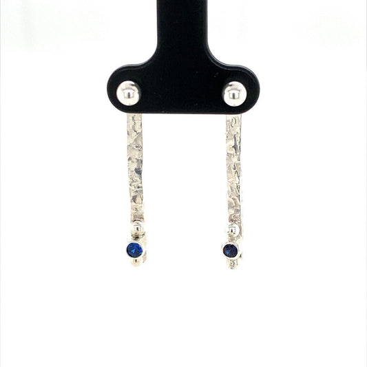 Blue Spinel Bar Ear Jackets (3-way) - Barb Murrin Jewelry