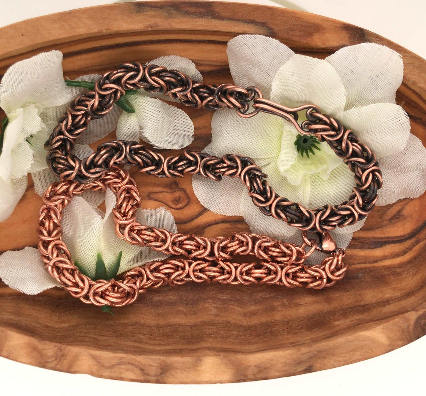 Copper Byzantine Chain Maille Bracelet - Barb Murrin Jewelry