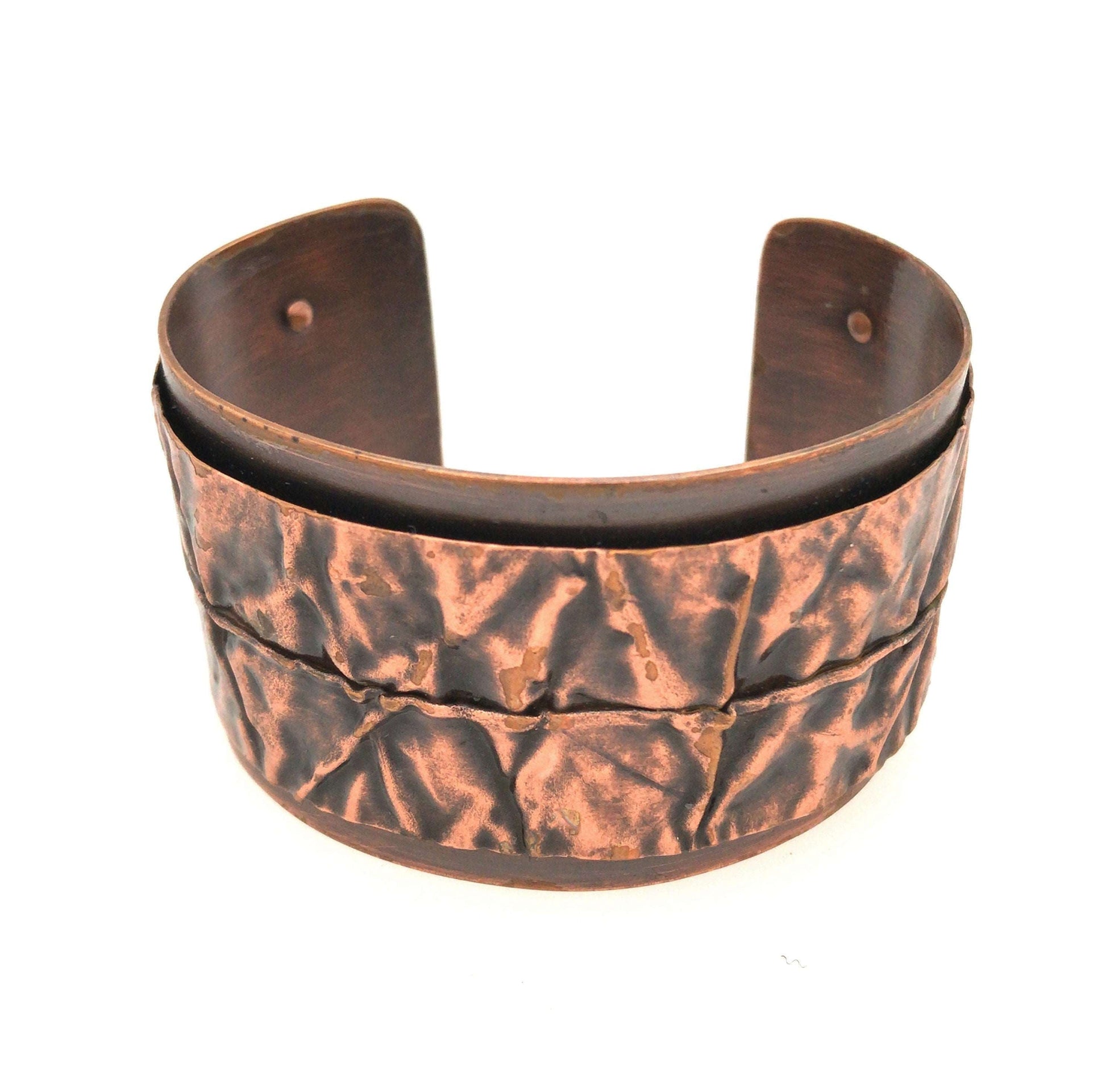 Copper Fold-Form Cuffs - Barb Murrin Jewelry