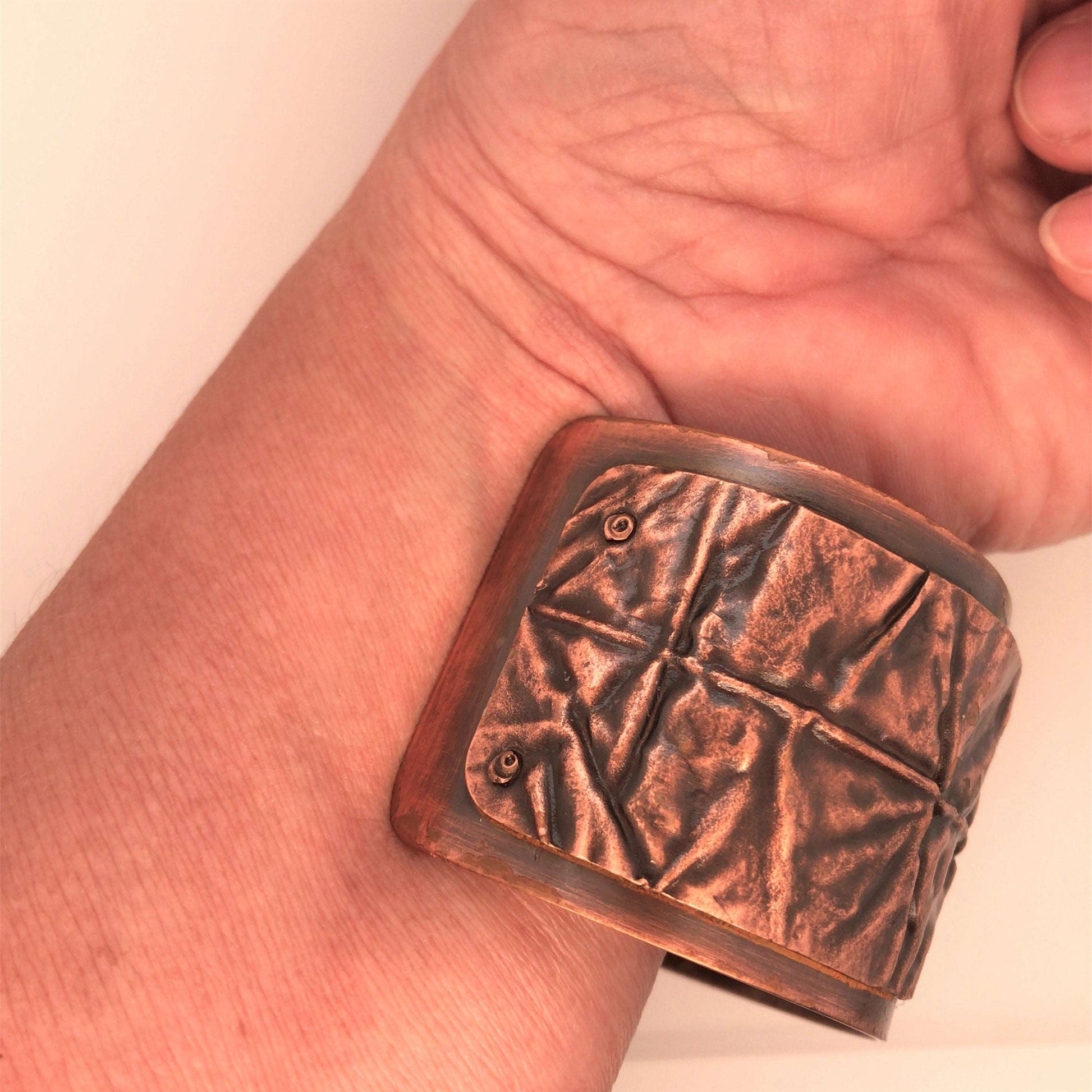 Copper Fold-Form Cuffs - Barb Murrin Jewelry