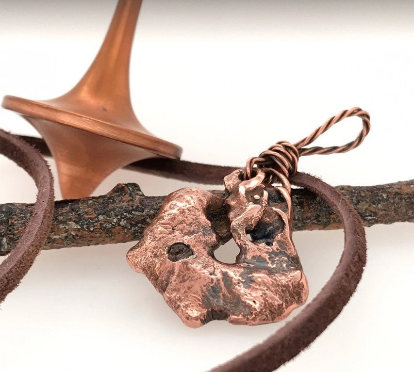 Copper Pendant ("Copper on a Rope") - Barb Murrin Jewelry