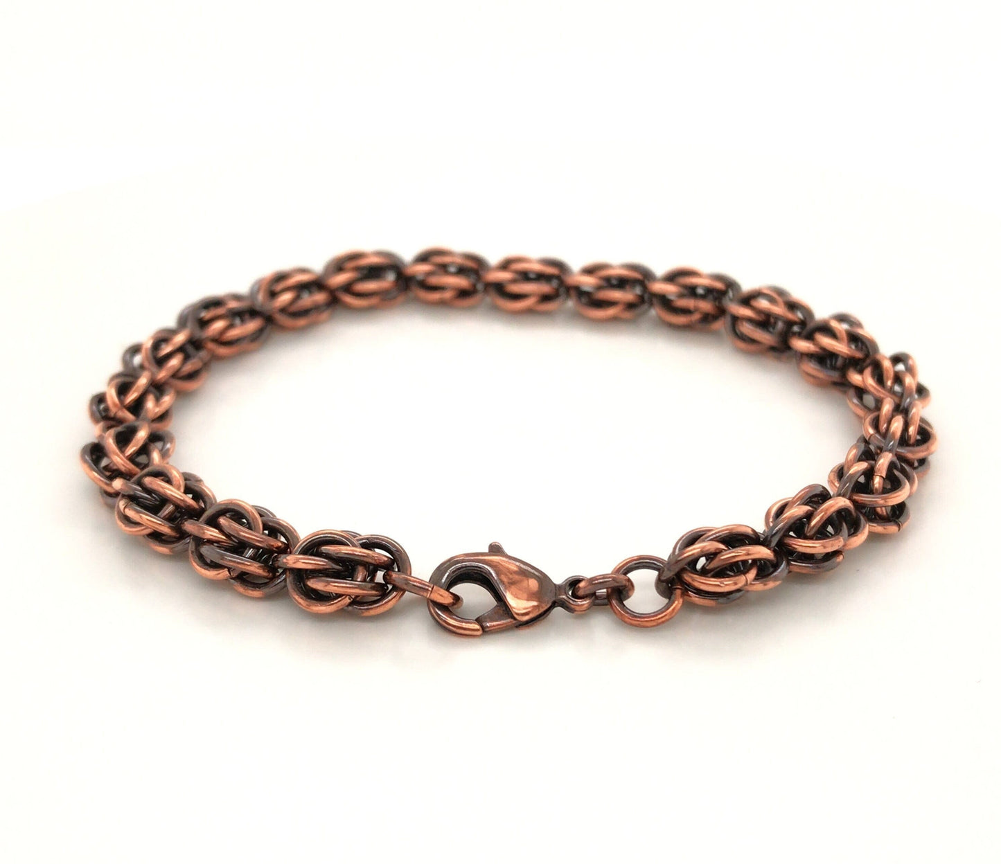 Copper Sweetpea Chain Maille Bracelet - Barb Murrin Jewelry