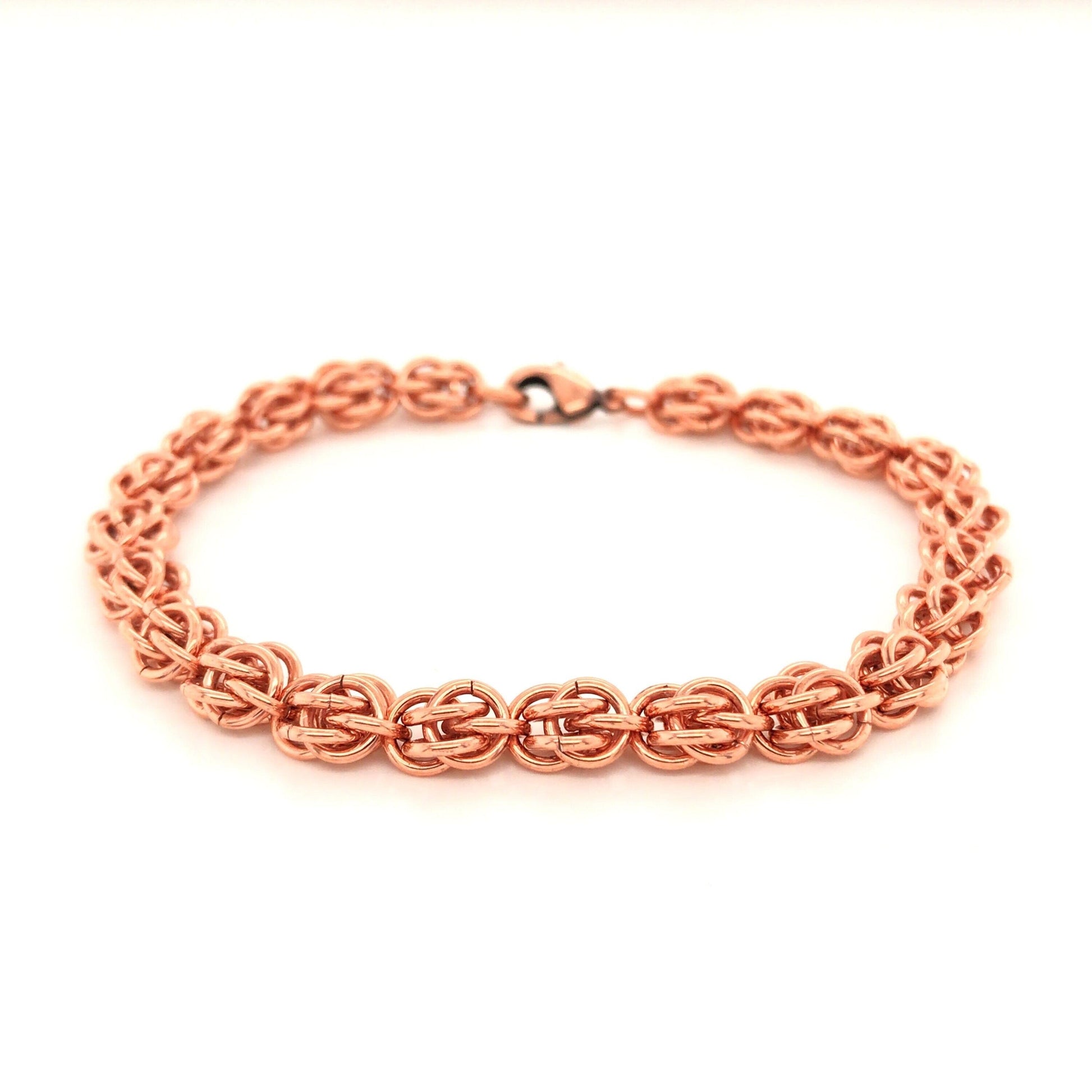 Copper Sweetpea Chain Maille Bracelet - Barb Murrin Jewelry