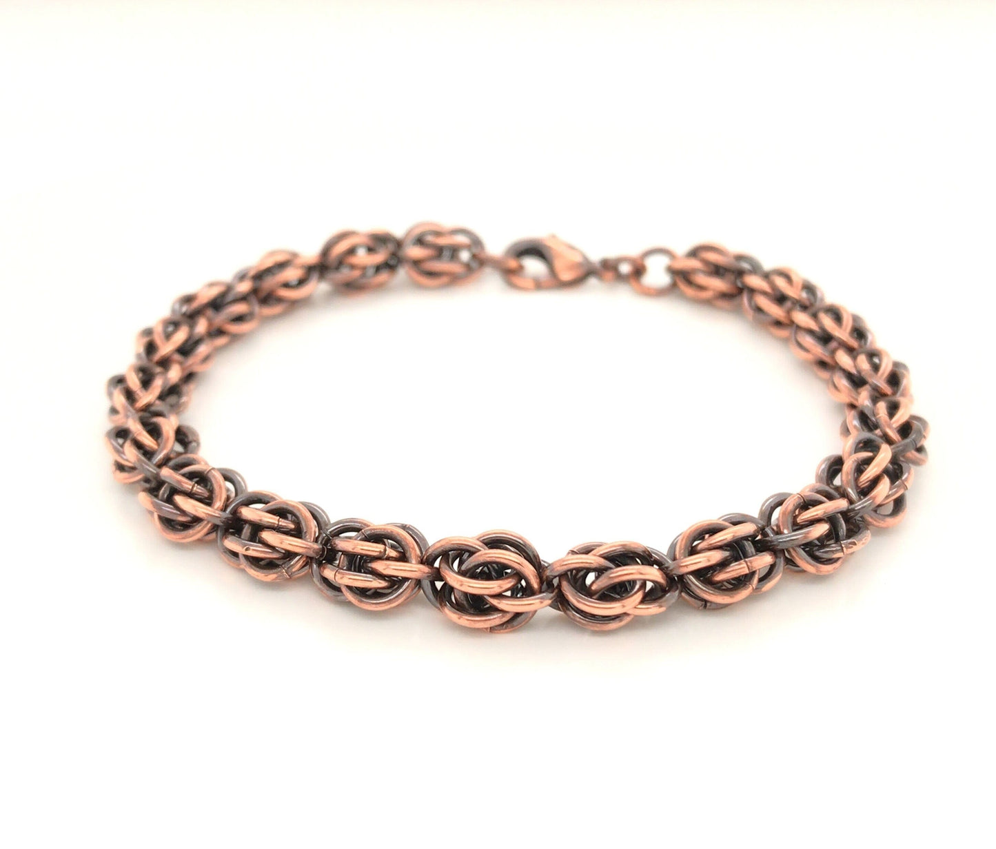 Copper Sweetpea Chain Maille Bracelet - Barb Murrin Jewelry