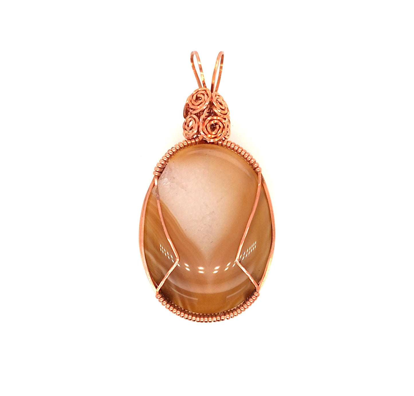 Copper-Wrapped Druzy Agate Pendant - Barb Murrin Jewelry