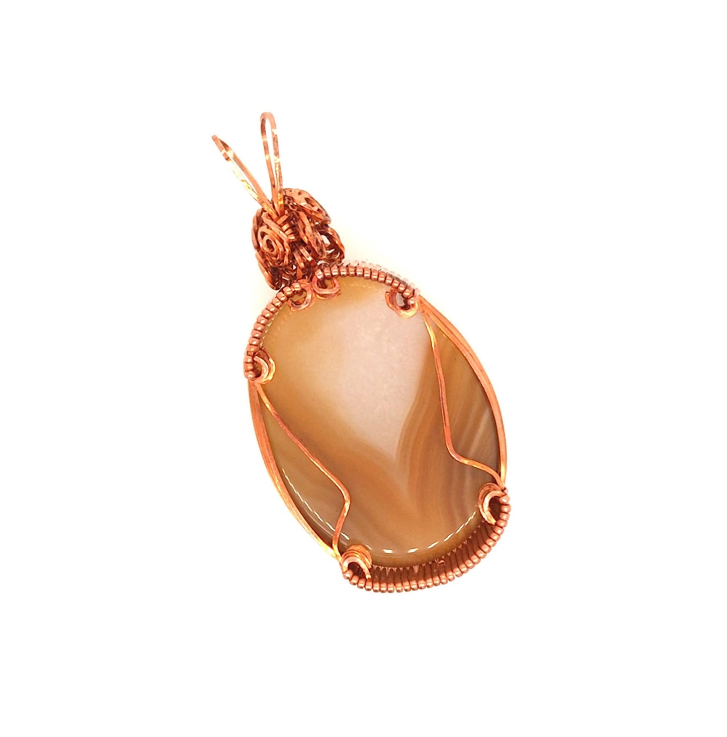 Copper-Wrapped Druzy Agate Pendant - Barb Murrin Jewelry