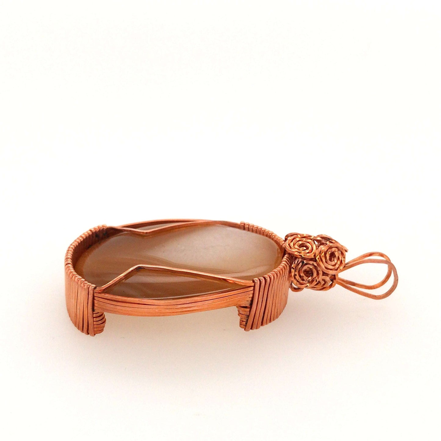 Copper-Wrapped Druzy Agate Pendant - Barb Murrin Jewelry