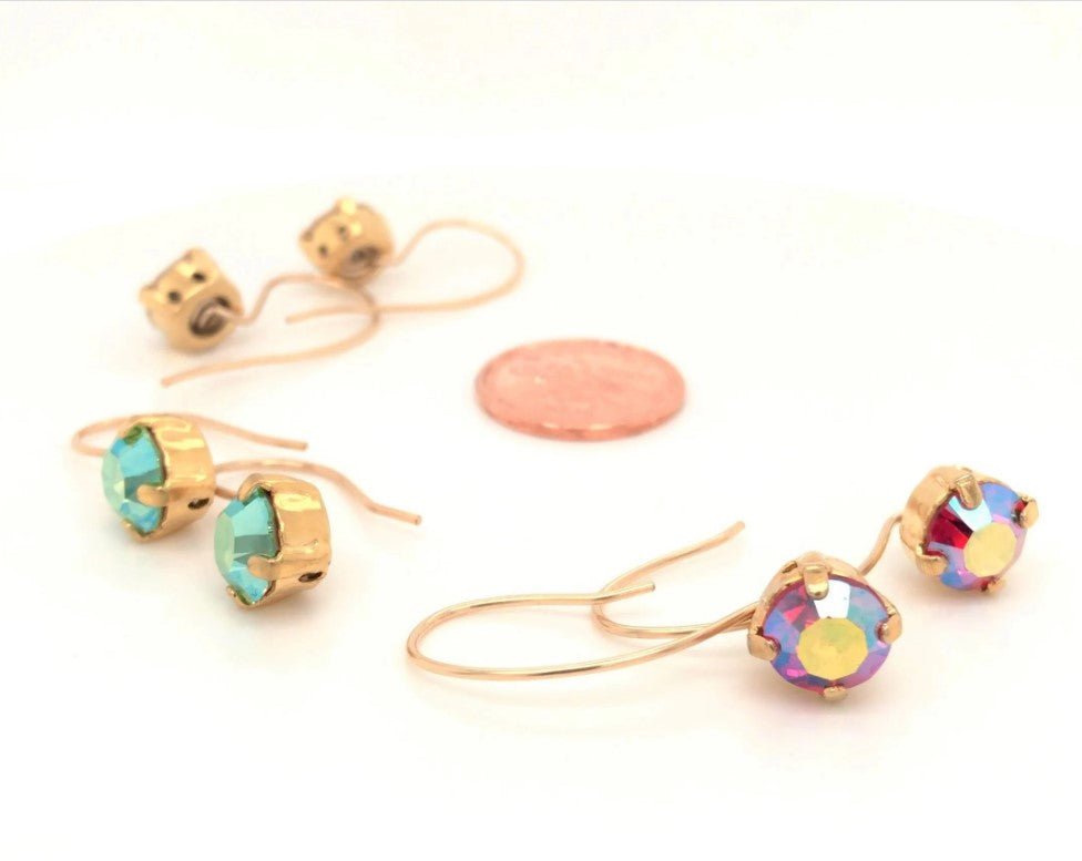 Czech Crystal Chaton Earrings - Barb Murrin Jewelry