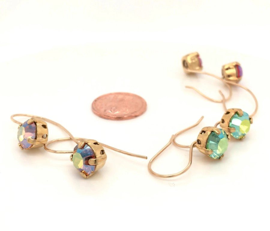 Czech Crystal Chaton Earrings - Barb Murrin Jewelry