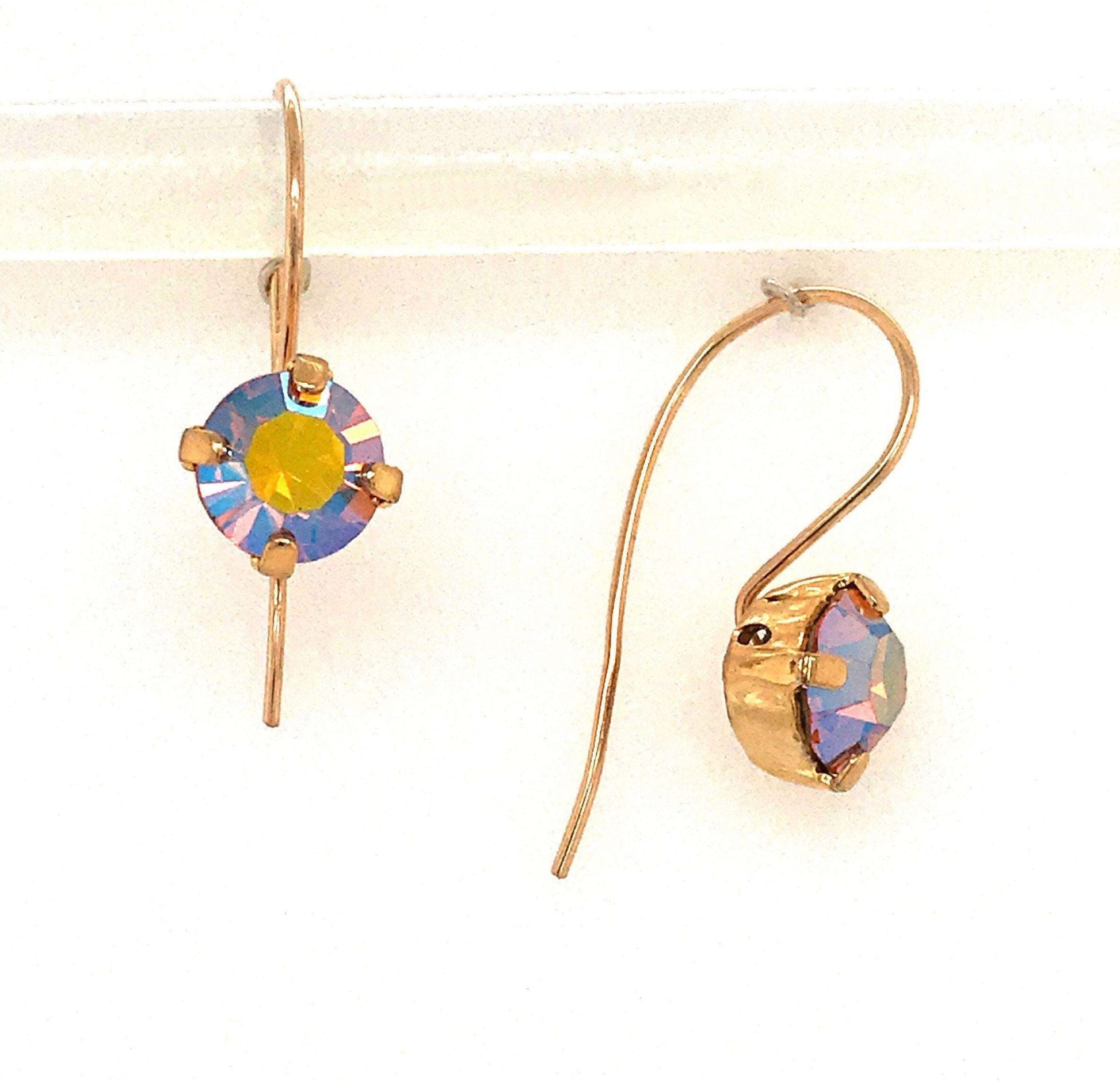 Czech Crystal Chaton Earrings (Gold-toned settings) - Barb Murrin Jewelry