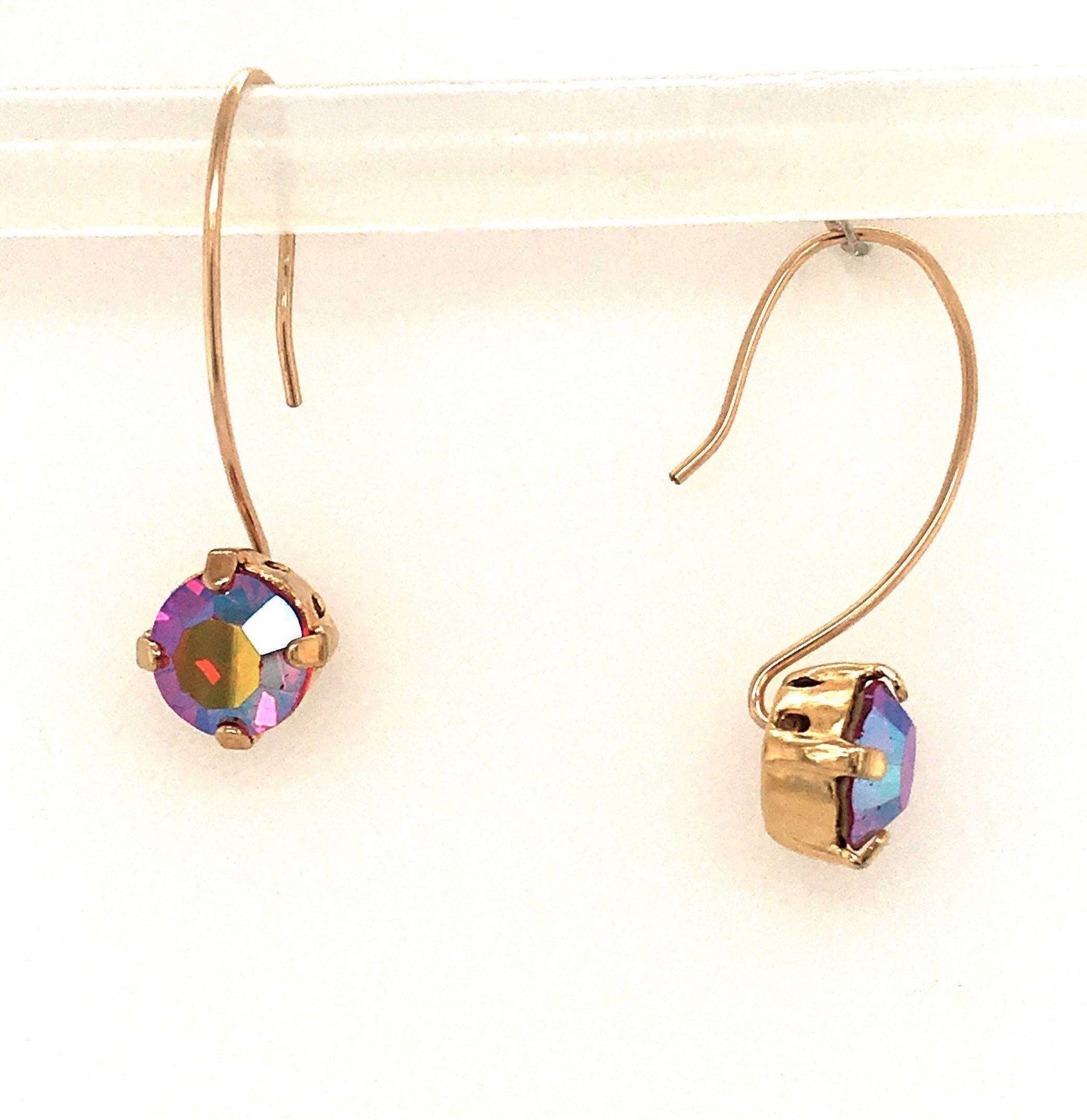 Czech Crystal Chaton Earrings (Gold-toned settings) - Barb Murrin Jewelry