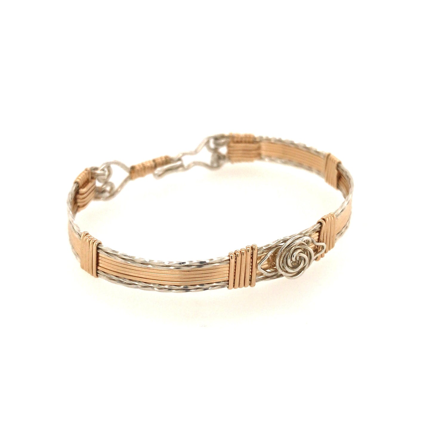 Gold and Argentium Silver Unisex Bangle - Barb Murrin Jewelry