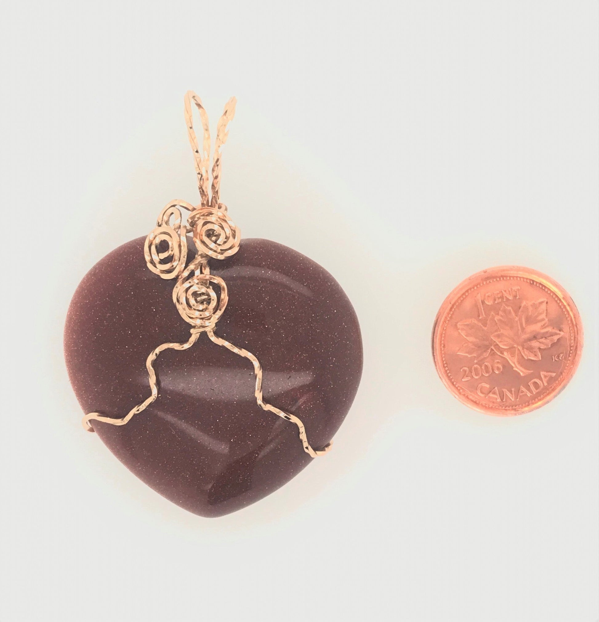 Goldstone "Heart of Stone" Pendant - Barb Murrin Jewelry