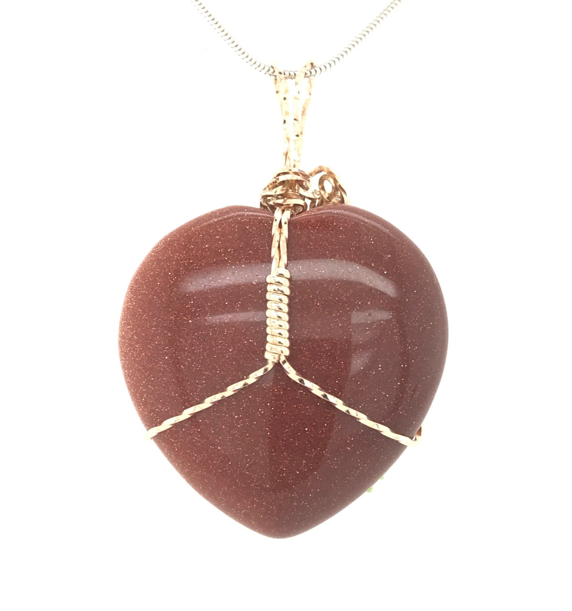 Goldstone "Heart of Stone" Pendant - Barb Murrin Jewelry