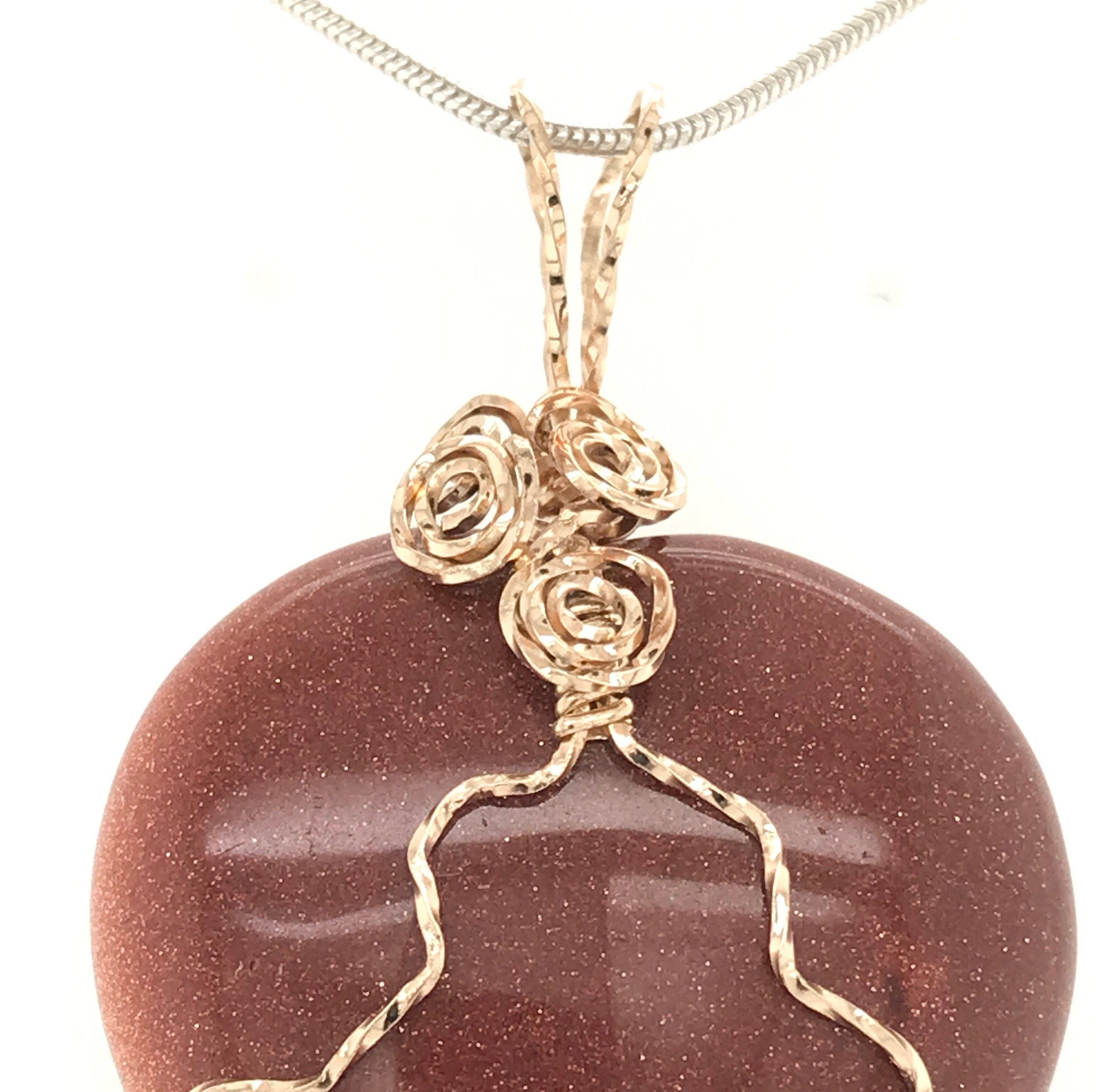 Goldstone "Heart of Stone" Pendant - Barb Murrin Jewelry