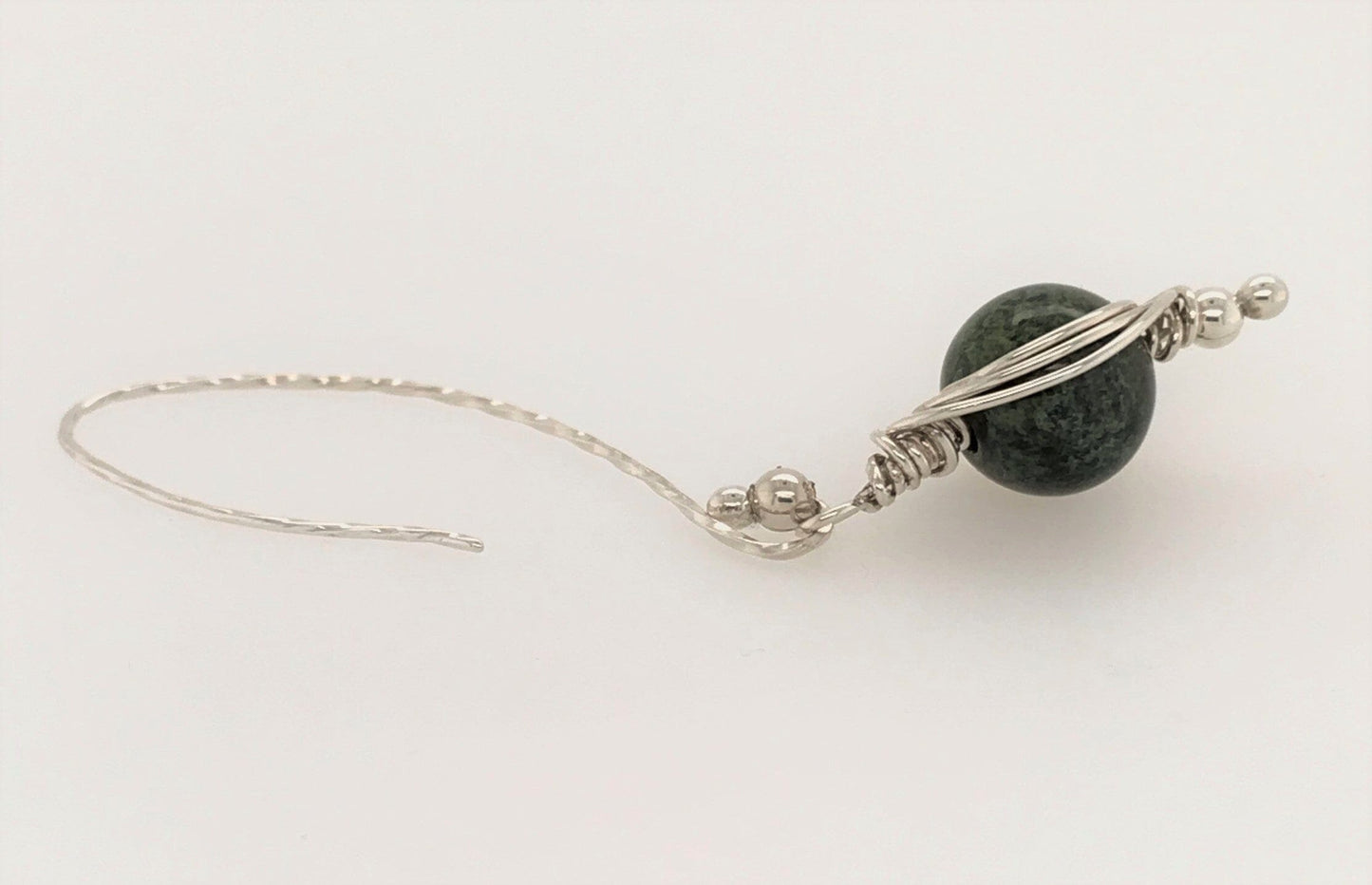 Green Quartzite and Argentium Silver Pendant and Earrings Set - Barb Murrin Jewelry