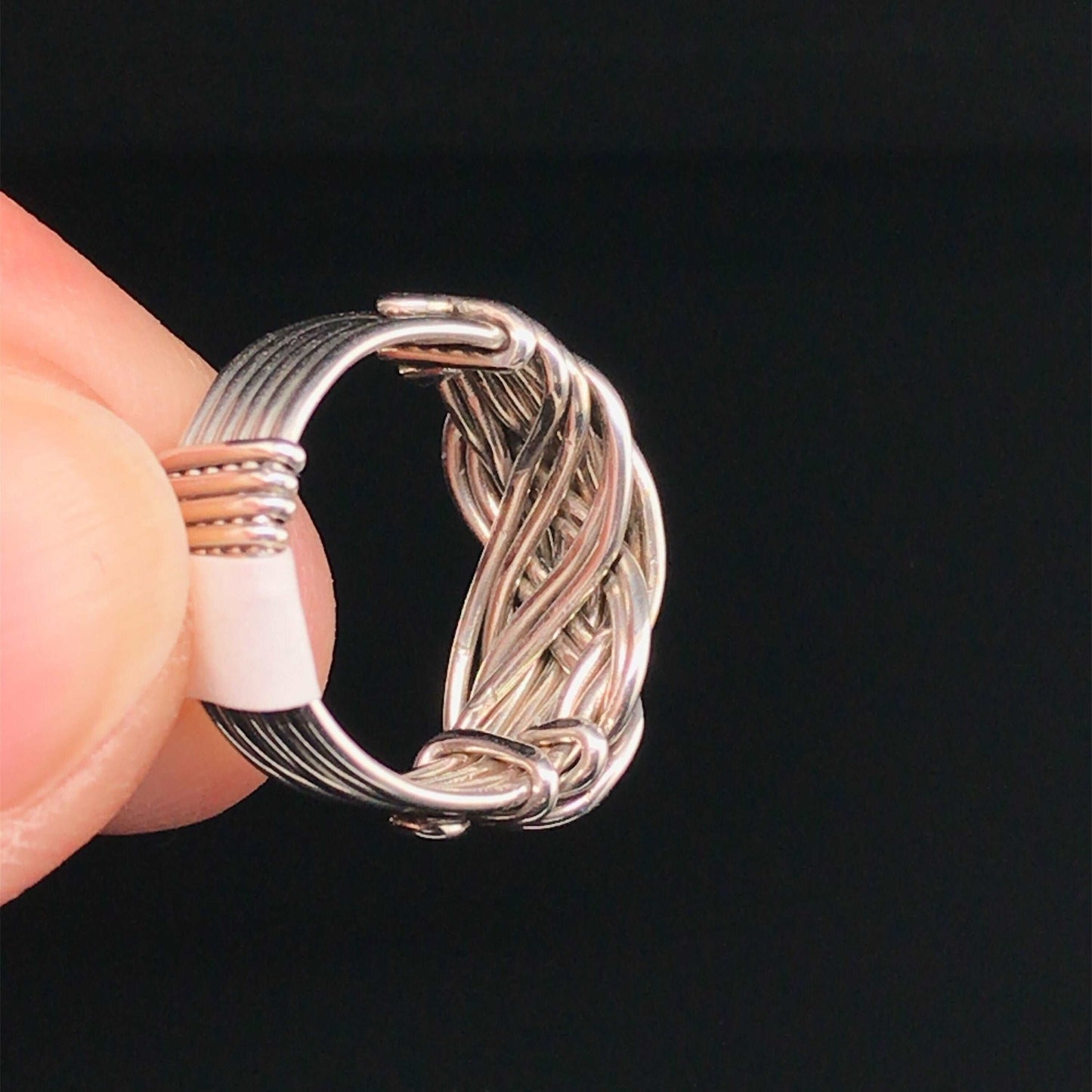 Knotted Ring, Double Wire, 6-wire band - Barb Murrin Jewelry