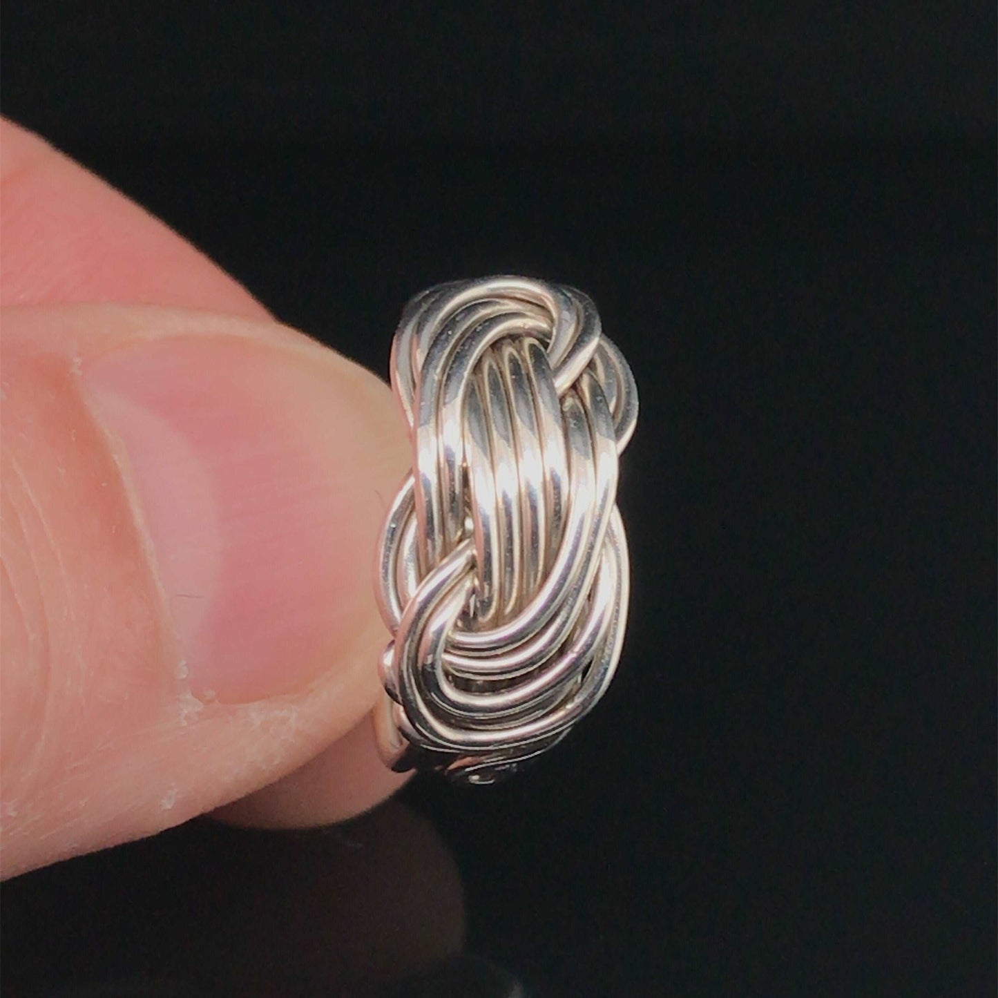 Knotted Ring, Double Wire, 6-wire band - Barb Murrin Jewelry