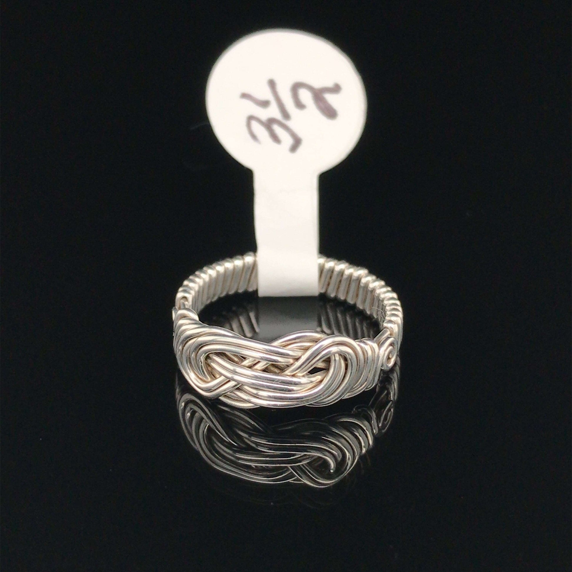 Knotted Rings, Argentium Silver, Double Wire, 4-wire band - Barb Murrin Jewelry