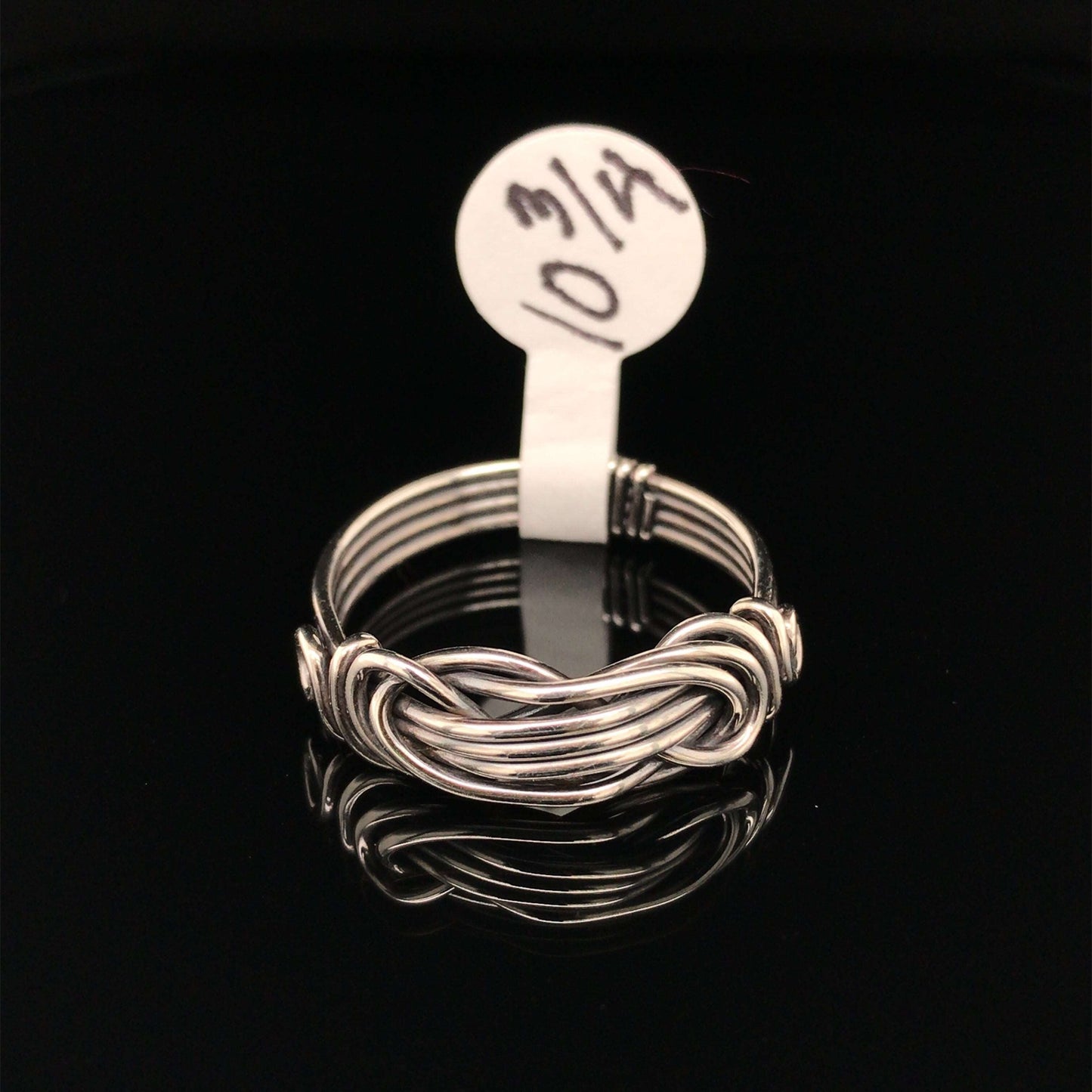 Knotted Rings, Argentium Silver, Single Wire, 4-wire band - Barb Murrin Jewelry