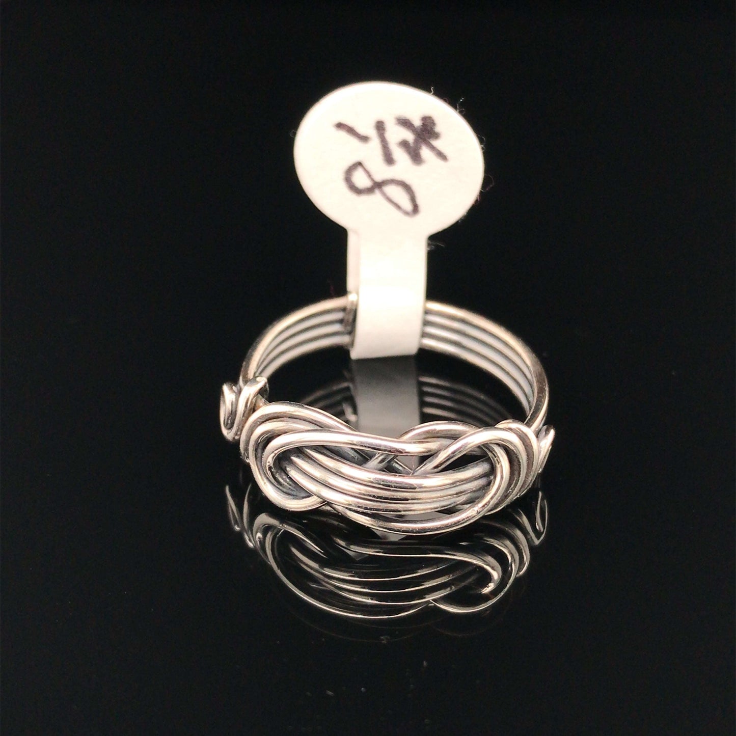 Knotted Rings, Argentium Silver, Single Wire, 4-wire band - Barb Murrin Jewelry