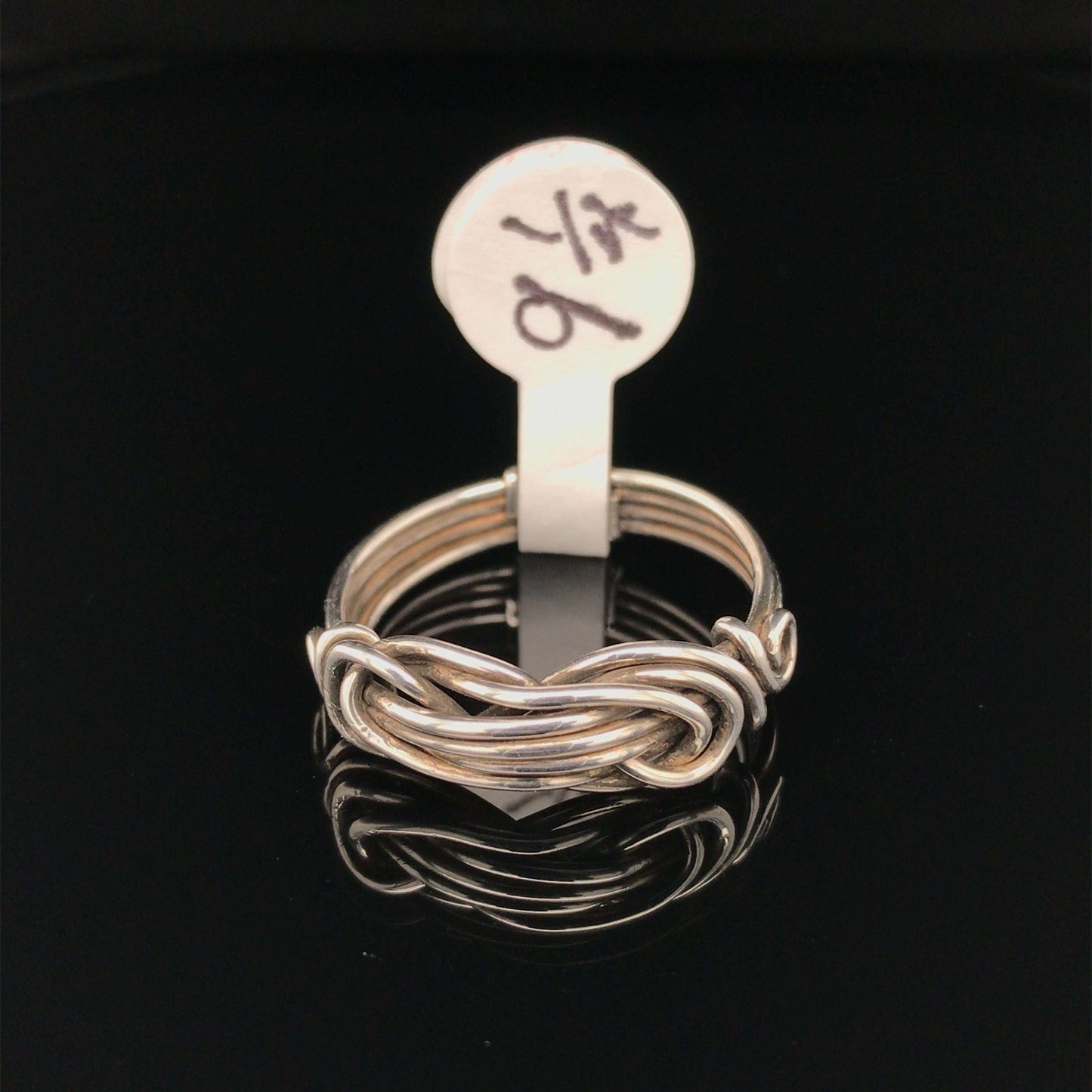 Knotted Rings, Argentium Silver, Single Wire, 4-wire band - Barb Murrin Jewelry