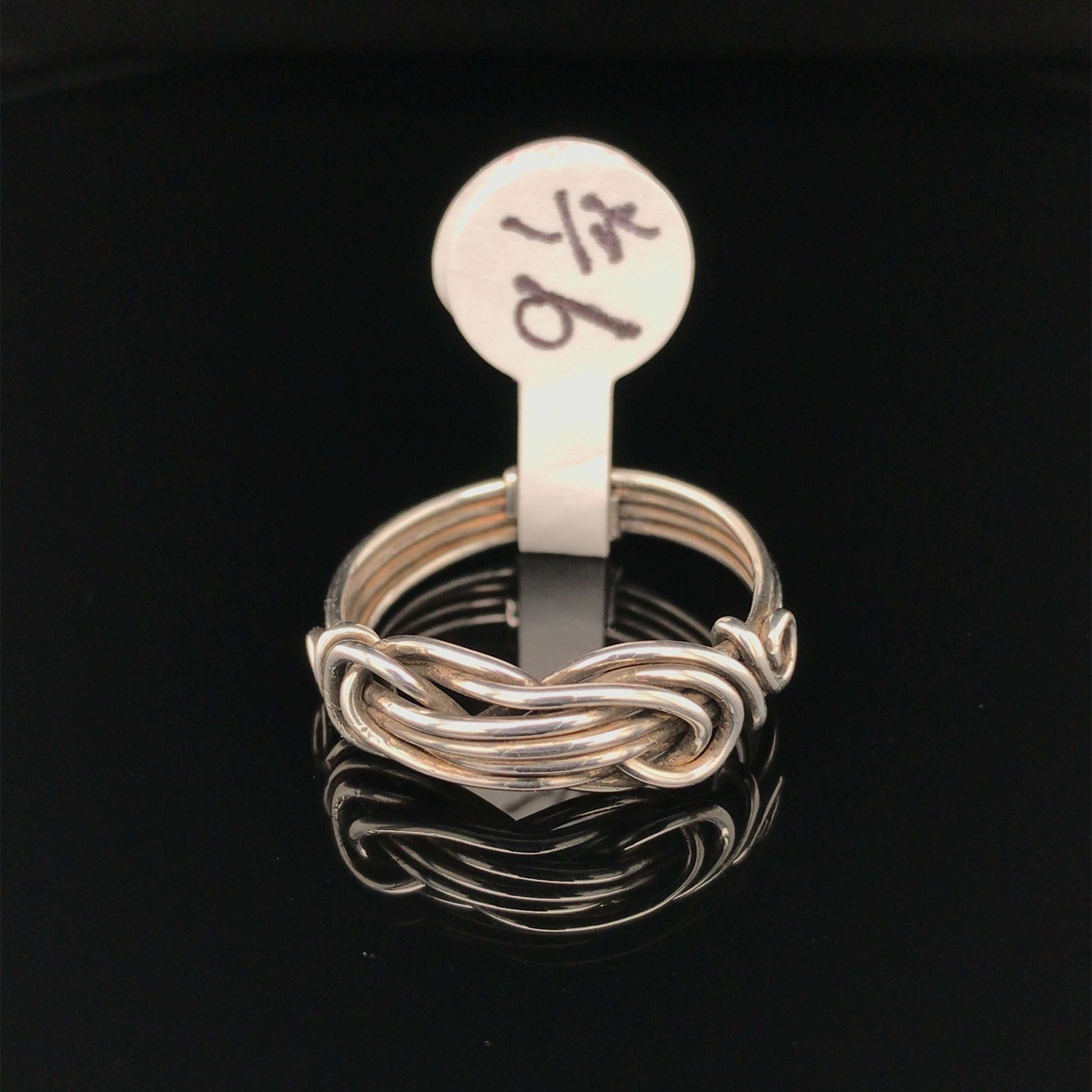 Knotted Rings, Argentium Silver, Single Wire, 4-wire band - Barb Murrin Jewelry