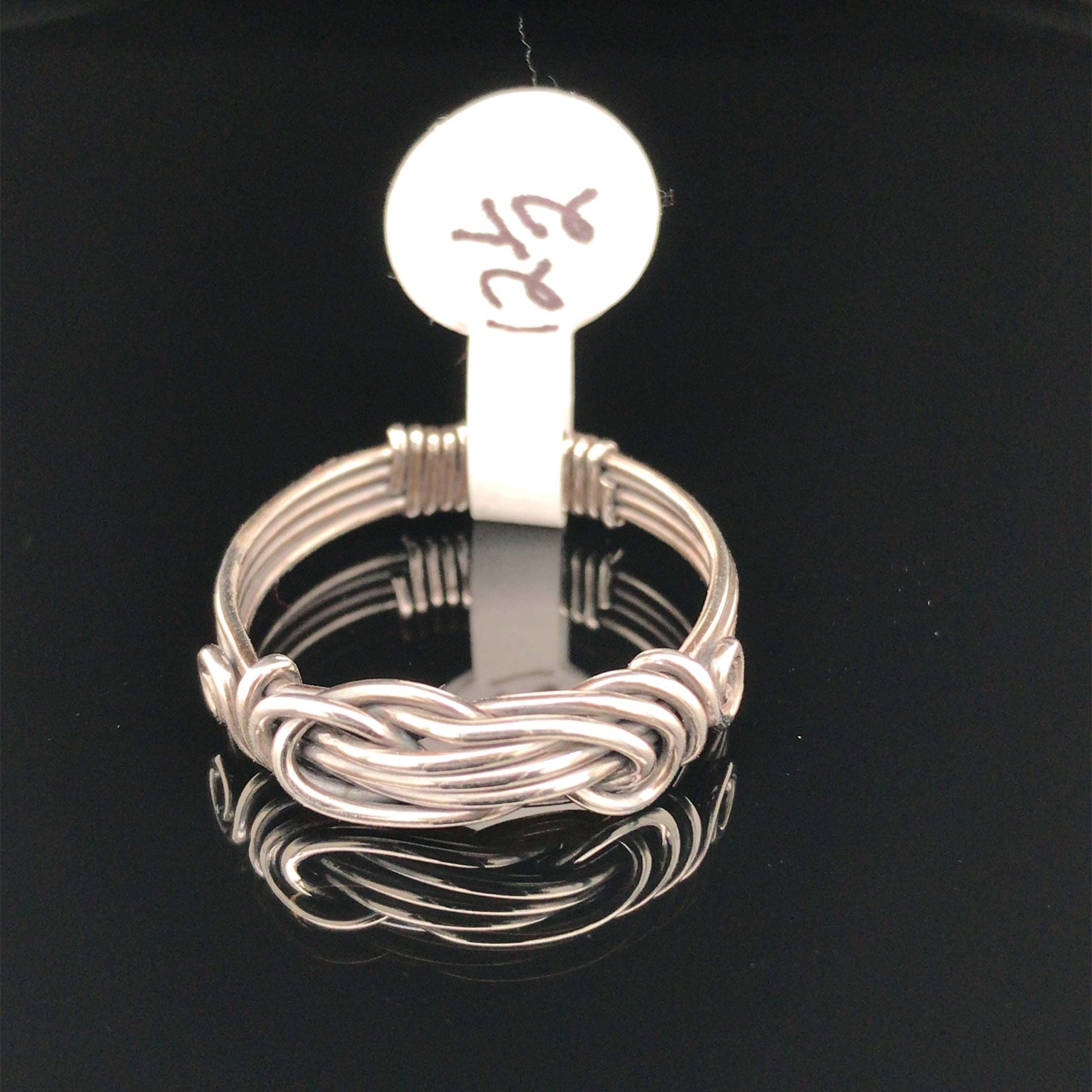 Knotted Rings, Argentium Silver, Single Wire, 4-wire band - Barb Murrin Jewelry