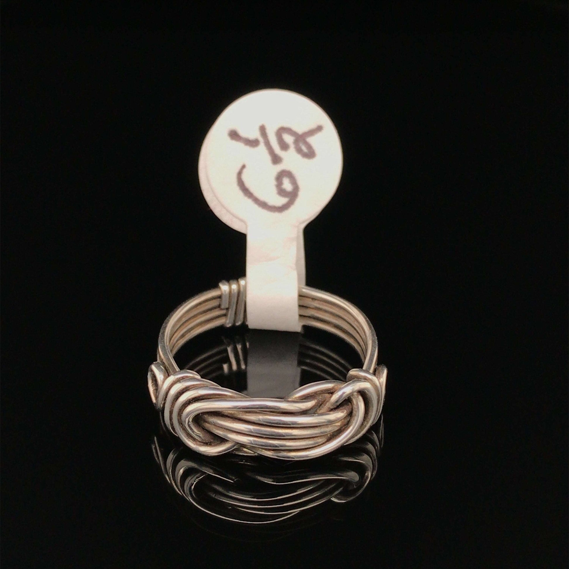 Knotted Rings, Argentium Silver, Single Wire, 4-wire band - Barb Murrin Jewelry