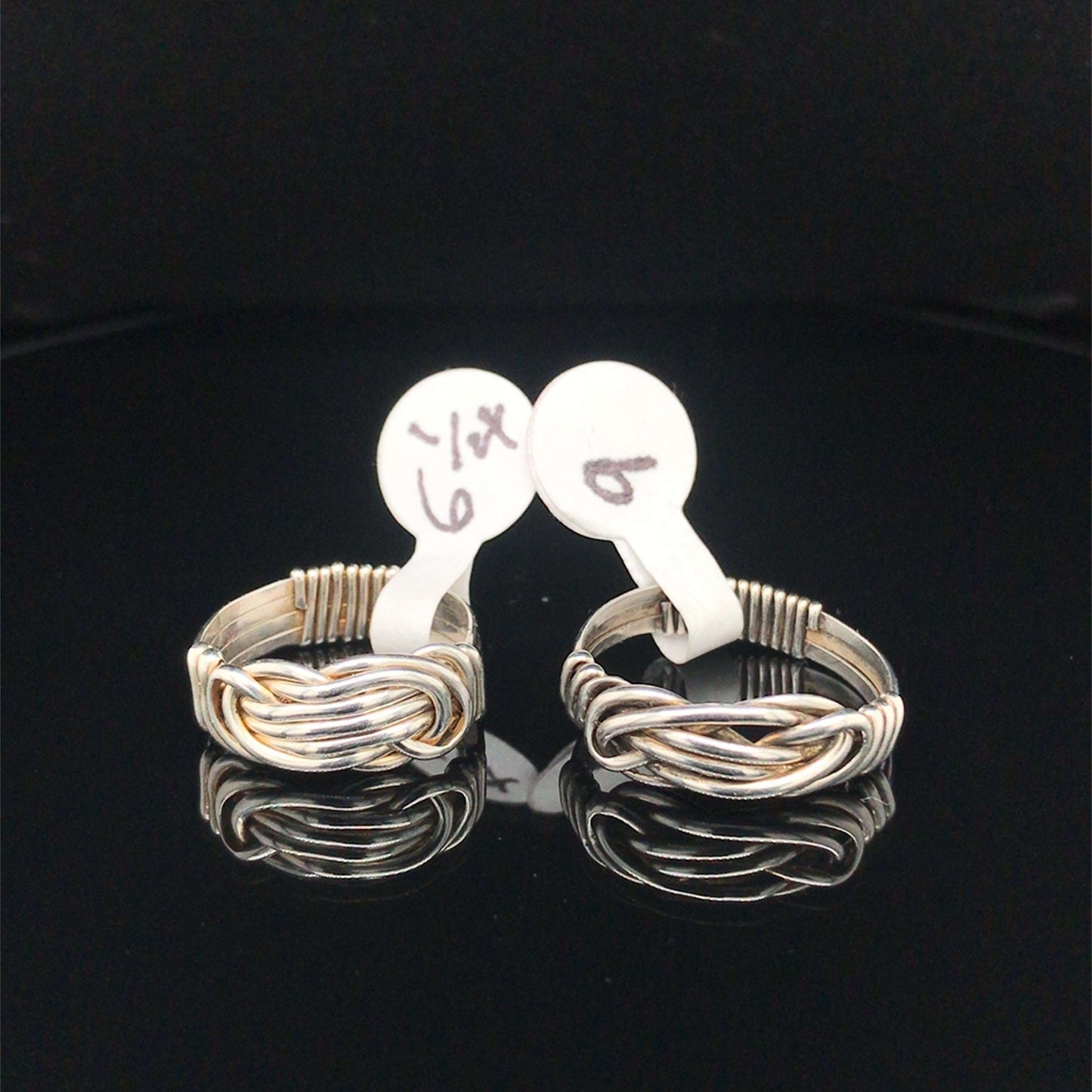 Knotted Rings from Half-Round Argentium Wire - Barb Murrin Jewelry