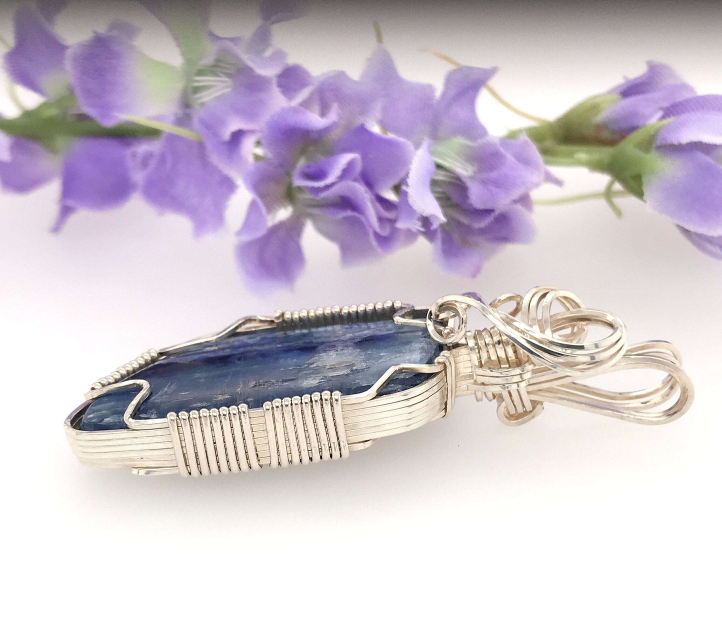 Kyanite and Silver Pendant - Barb Murrin Jewelry