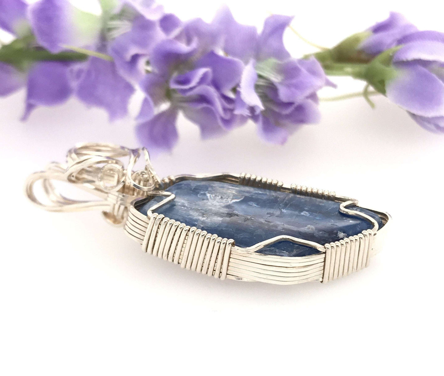 Kyanite and Silver Pendant - Barb Murrin Jewelry