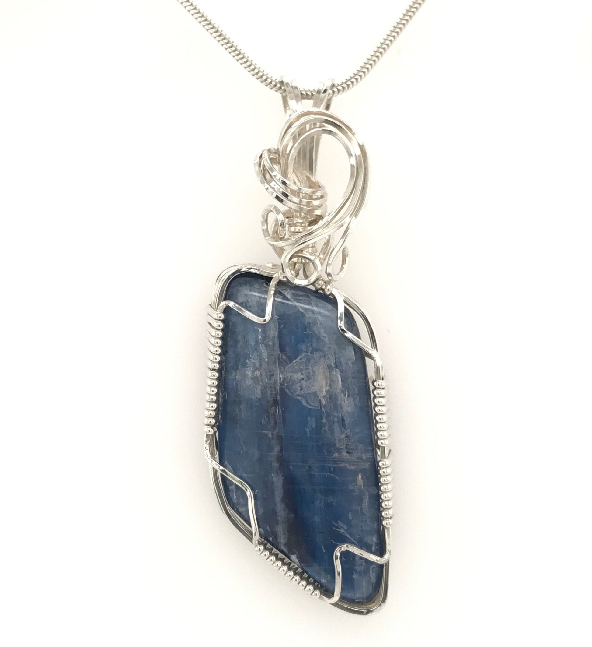 Kyanite and Silver Pendant - Barb Murrin Jewelry