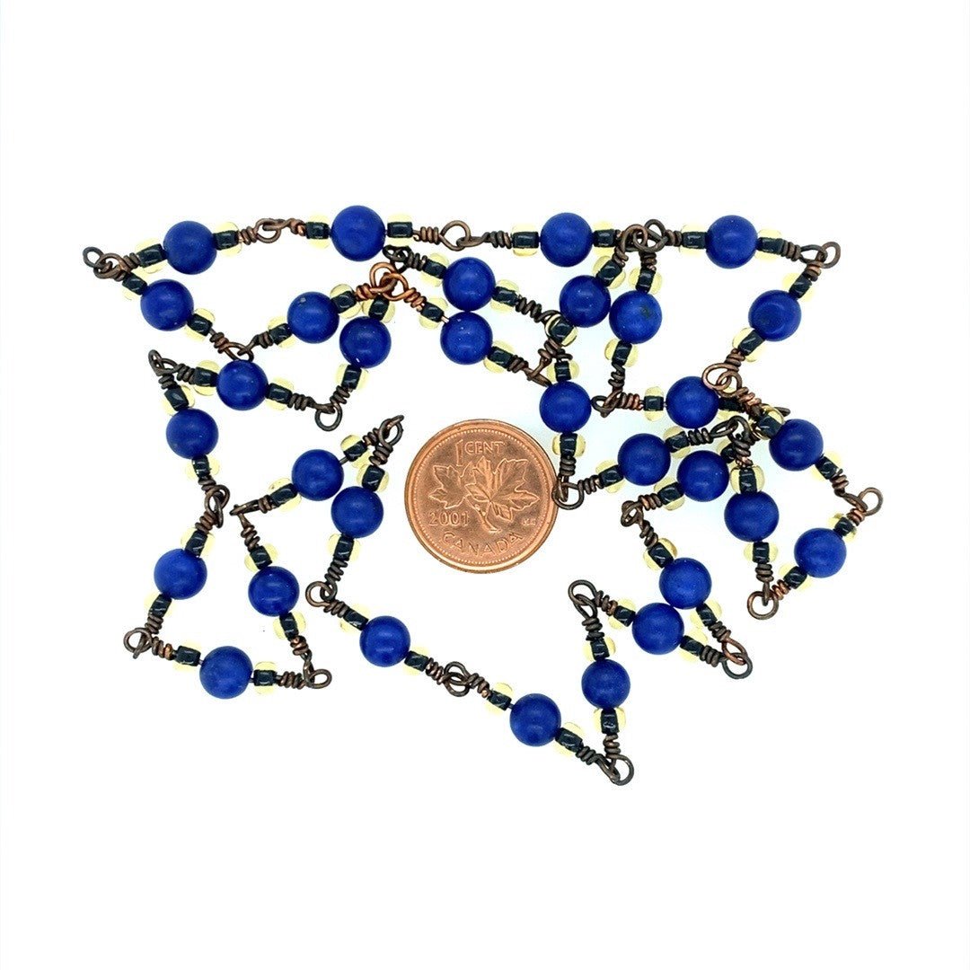 Lapis Lazuli and Bead Necklace and Earrings - Barb Murrin Jewelry