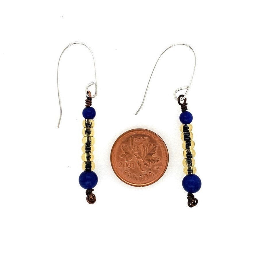 Lapis Lazuli and Bead Necklace and Earrings - Barb Murrin Jewelry