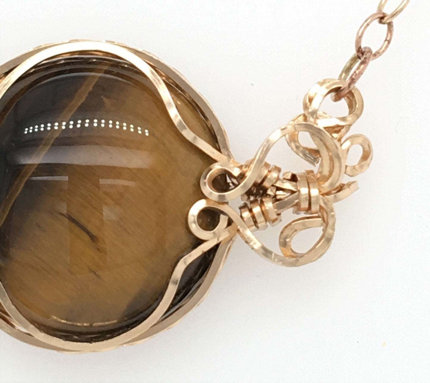 Ornate Tiger's Eye and Gold Necklace - Barb Murrin Jewelry