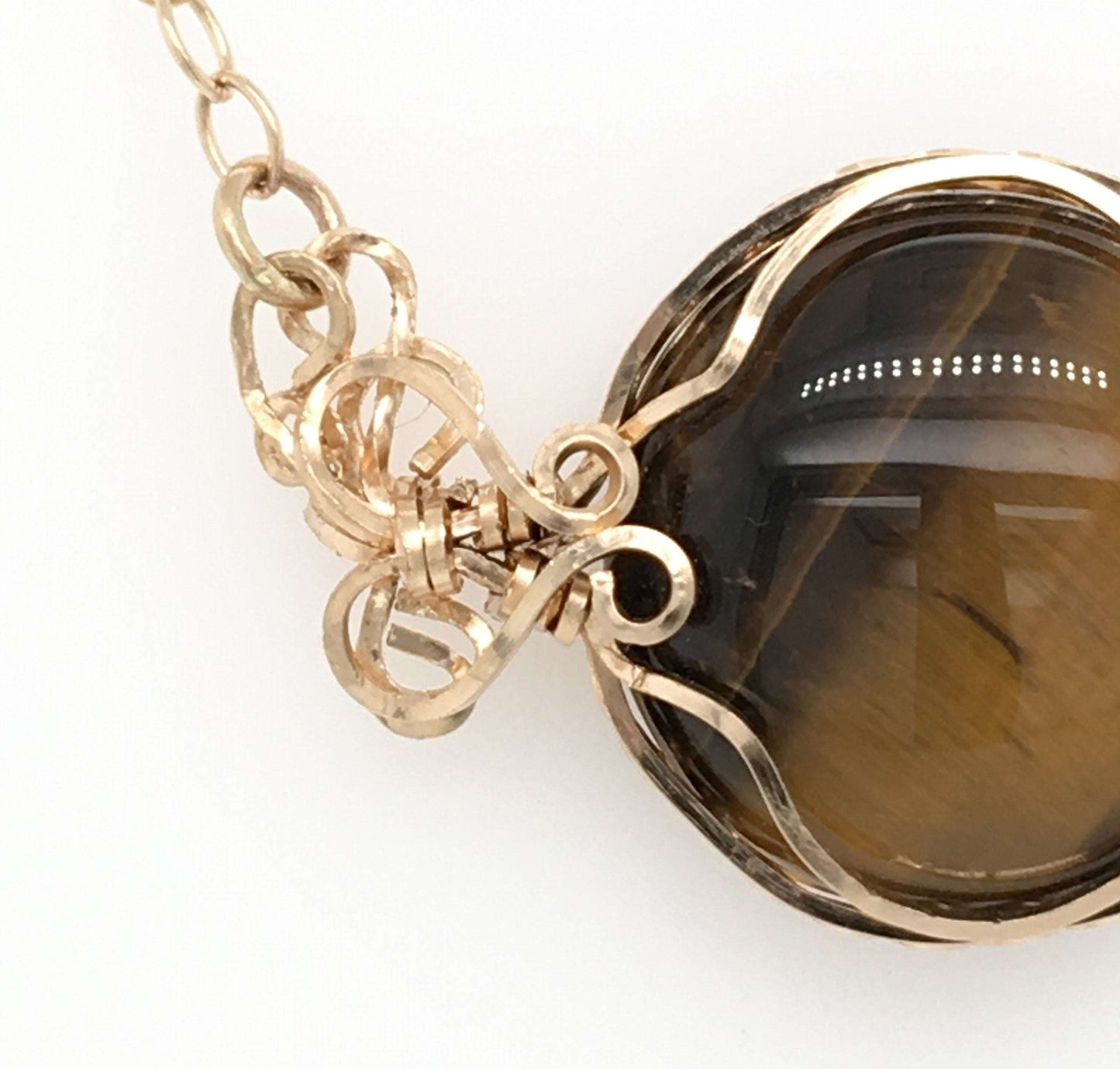 Ornate Tiger's Eye and Gold Necklace - Barb Murrin Jewelry