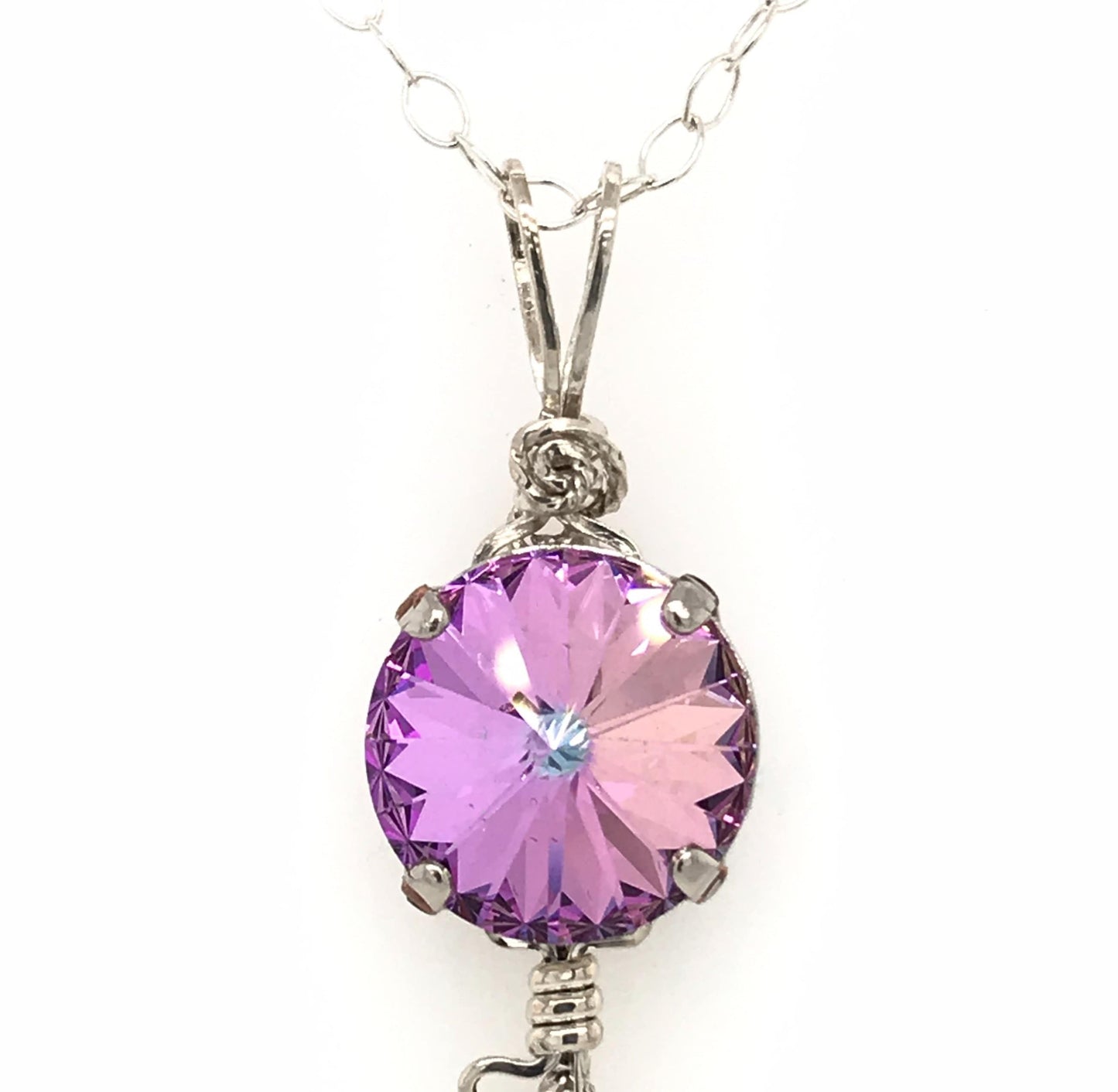 Pendulum-Style Swarovski Crystal Pendant - Barb Murrin Jewelry