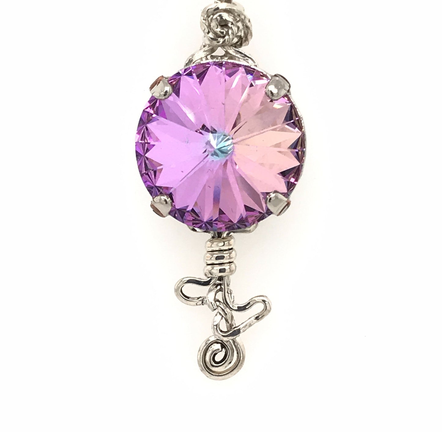 Pendulum-Style Swarovski Crystal Pendant - Barb Murrin Jewelry