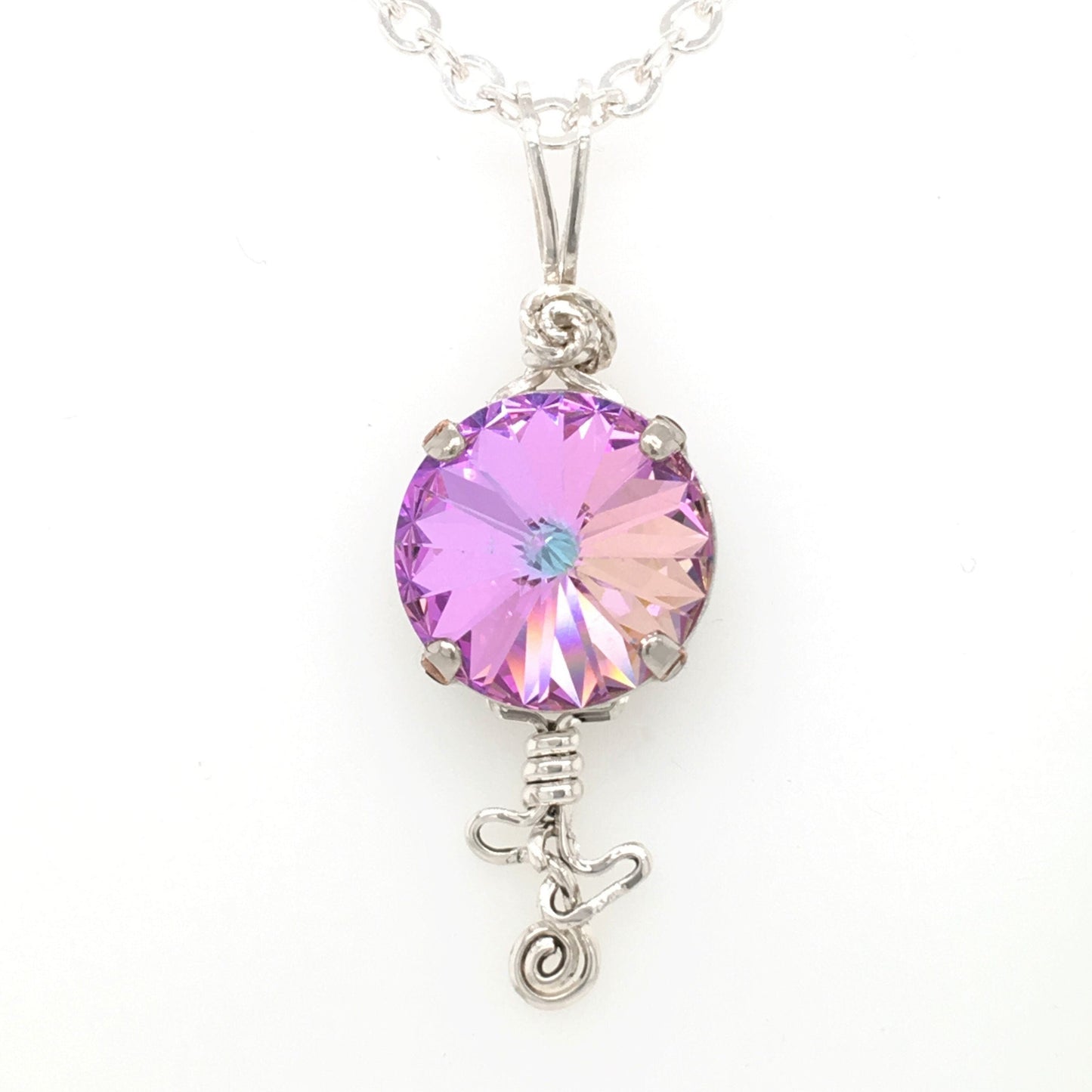 Pendulum-Style Swarovski Crystal Pendant - Barb Murrin Jewelry