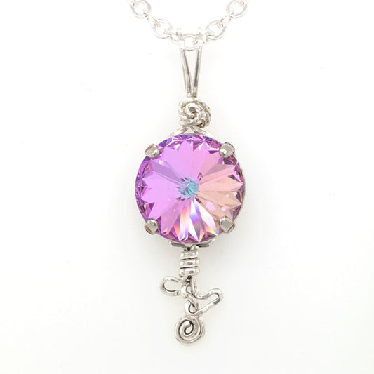 Pendulum-Style Swarovski Crystal Pendant - Barb Murrin Jewelry