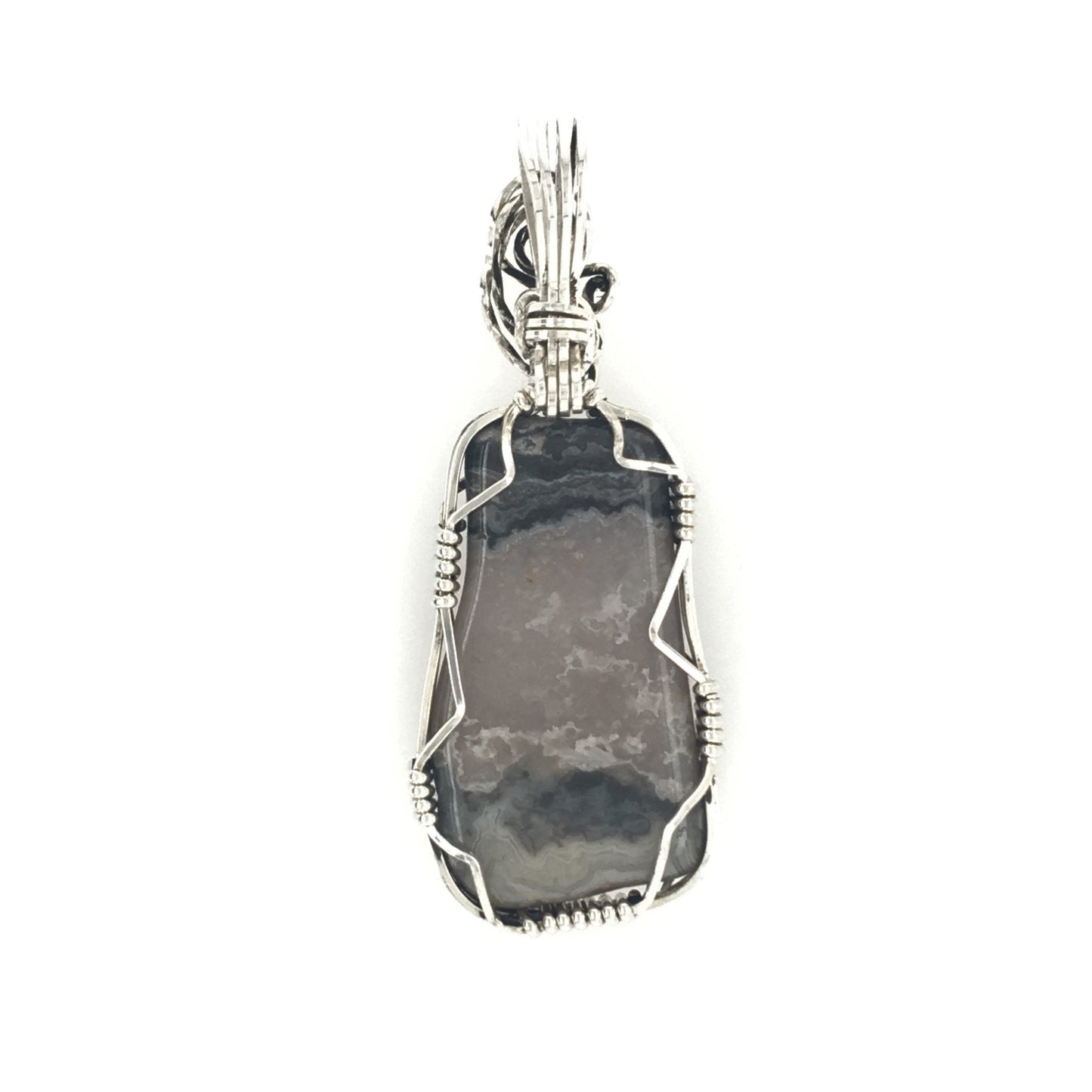 Picture Jasper and Argentium Silver Pendant ("Picture Jasper Pendant" - Barb Murrin Jewelry