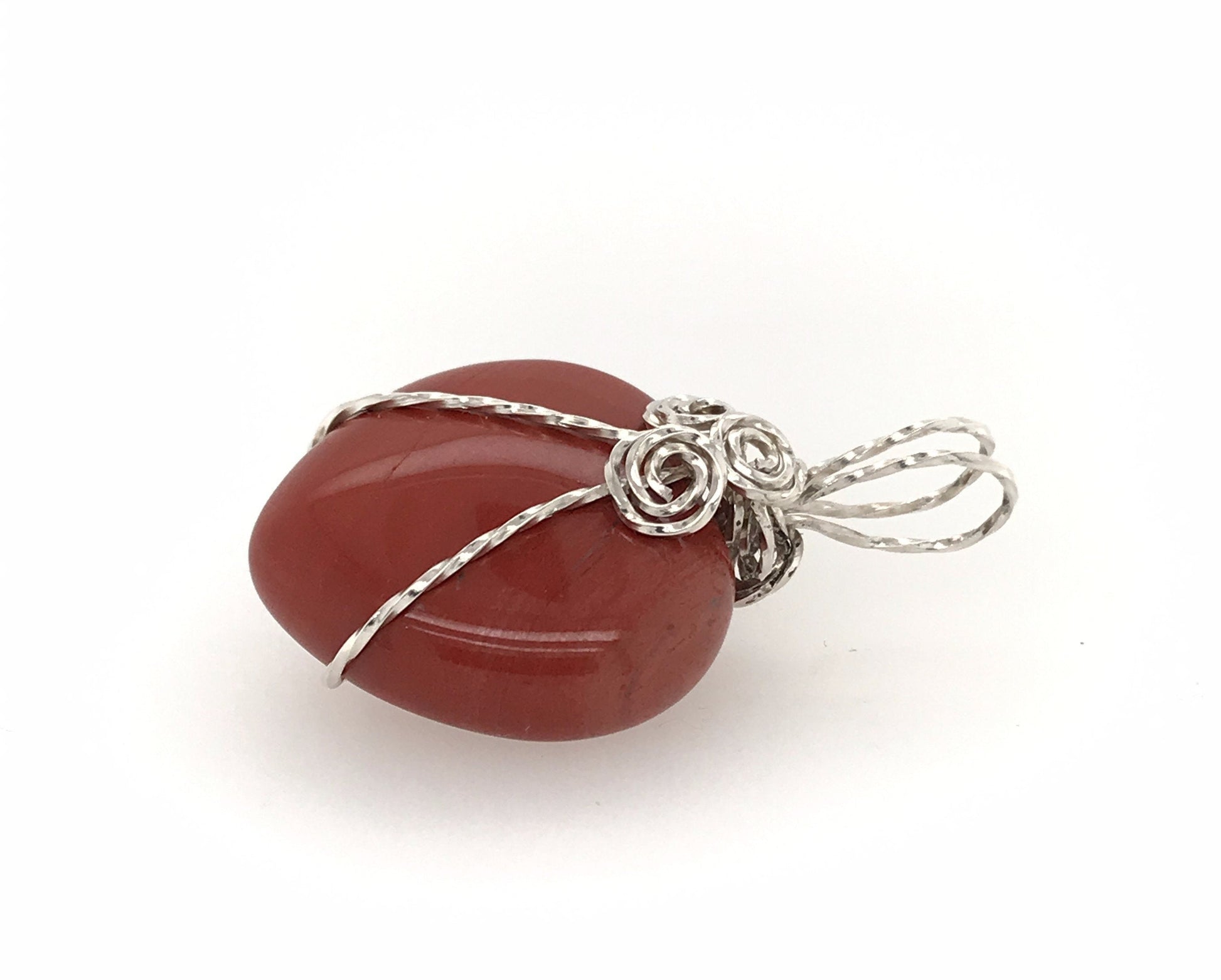 Red Jasper Pendant ("Red Jasper Heart of Stone") - Barb Murrin Jewelry